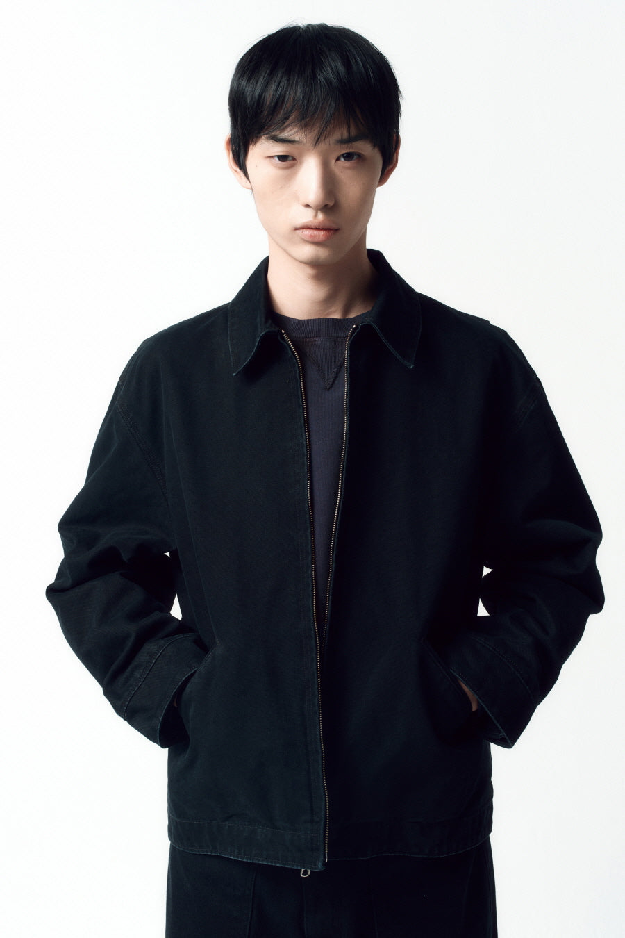 Insilence - Duck Cotton Work Jacket (Faded Black) product image 2 | TRAB K-Fashion Australia