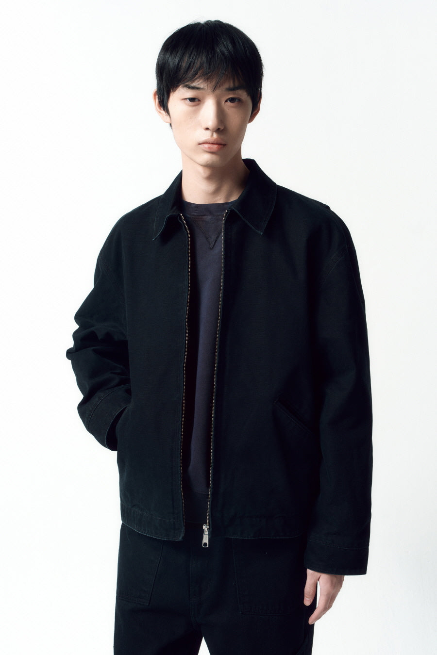 Insilence - Duck Cotton Work Jacket (Faded Black) product image 6 | TRAB K-Fashion Australia