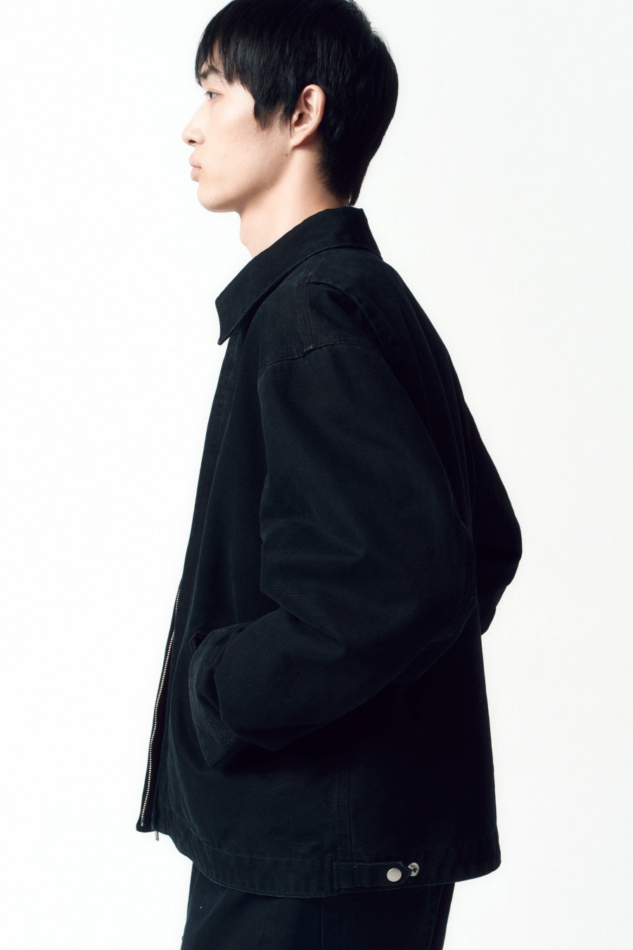 Insilence - Duck Cotton Work Jacket (Faded Black) product image 4 | TRAB K-Fashion Australia
