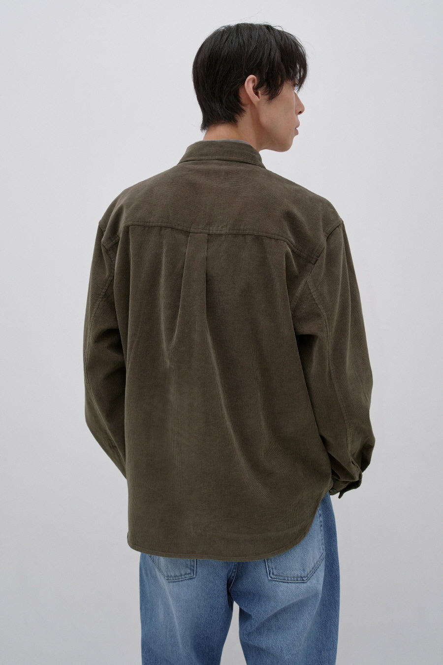 Insilence - Corduroy Two-Pocket Shirt (Brown) product image 2 | TRAB K-Fashion Australia
