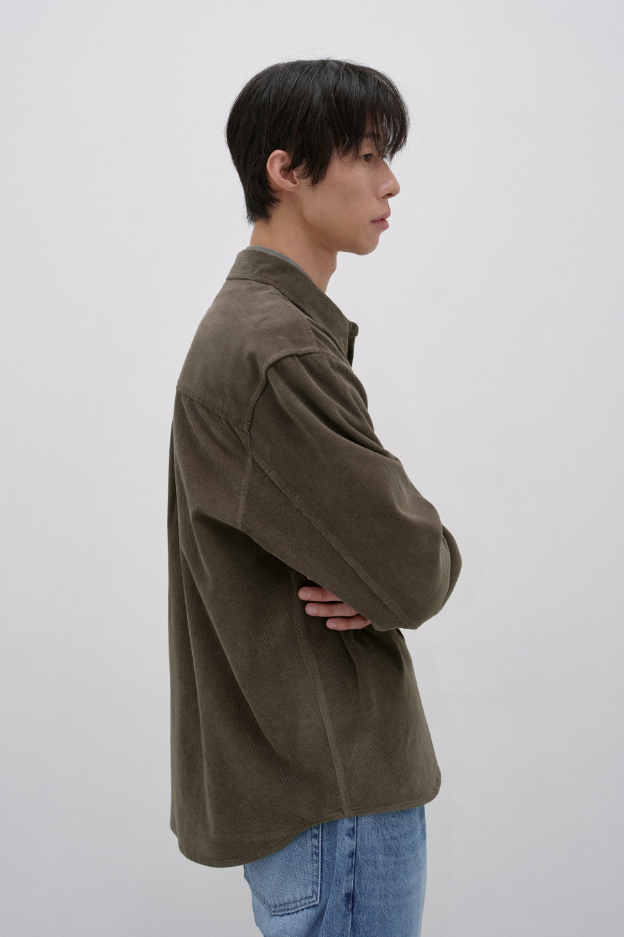 Insilence - Corduroy Two-Pocket Shirt (Brown) product image 5 | TRAB K-Fashion Australia