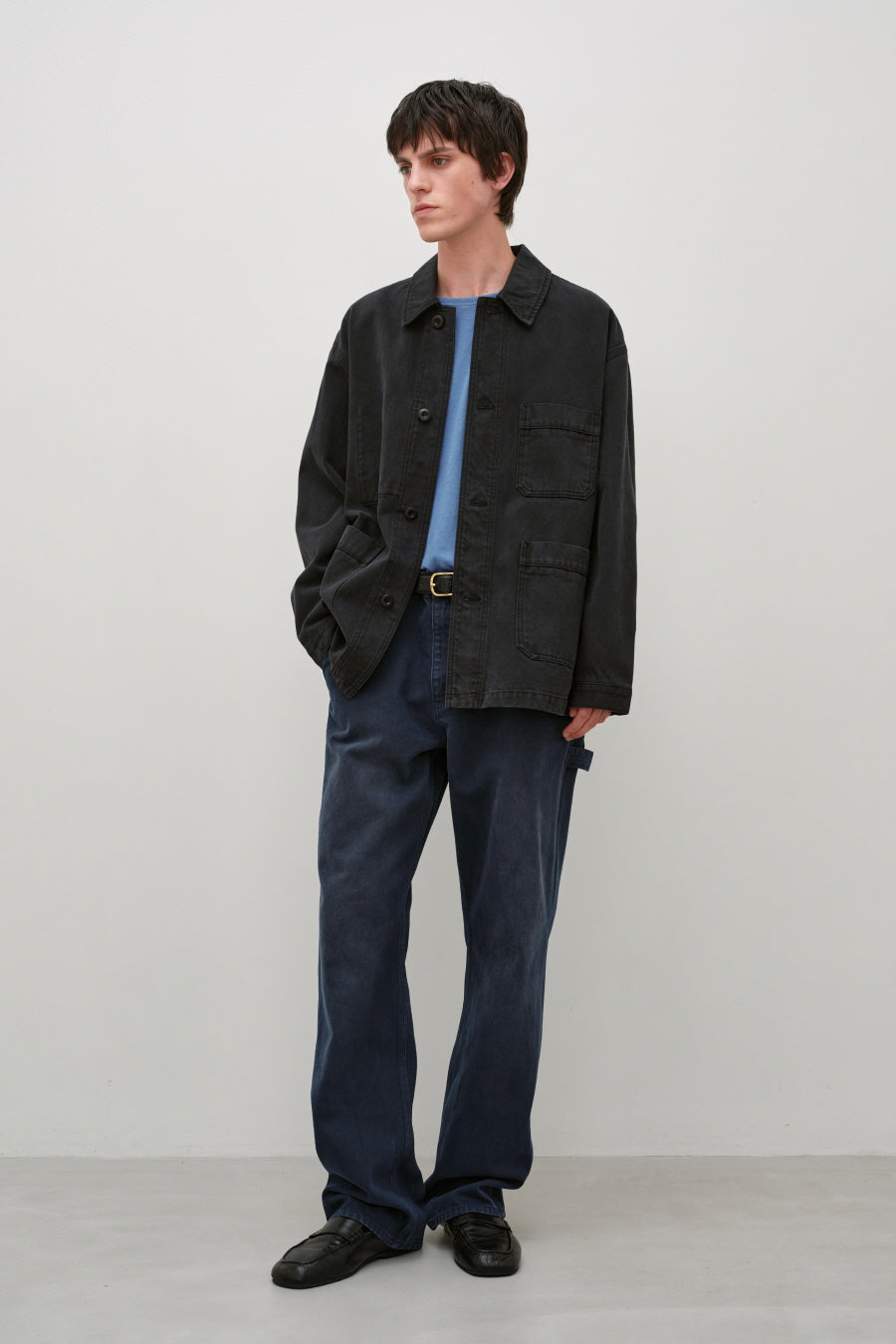 Insilence - French Work Jacket (Ink Black) product image 3 | TRAB K-Fashion Australia