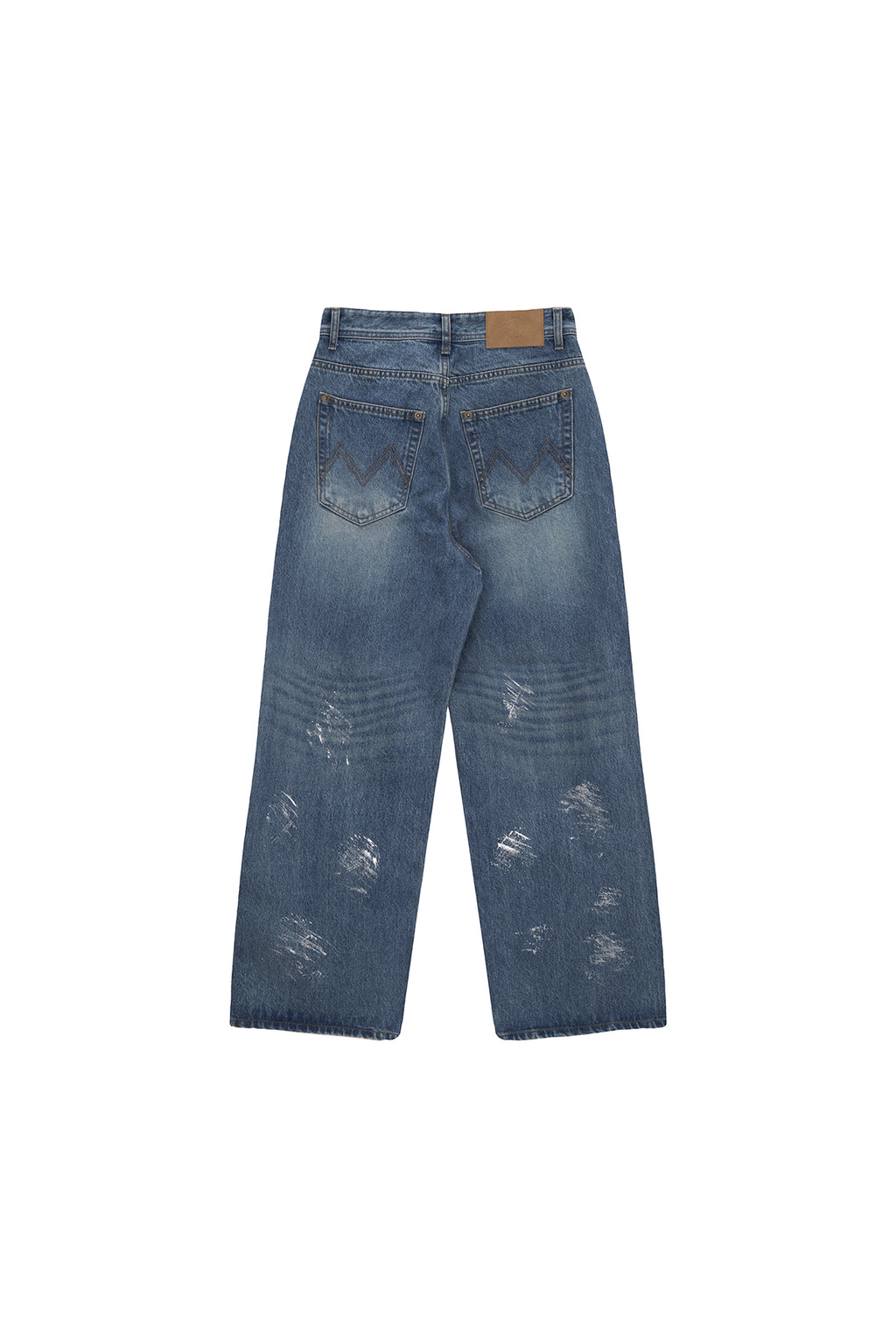 Matin Kim - Foil Detail Denim Baggy Pants (Blue) product image 2 | TRAB K-Fashion Australia