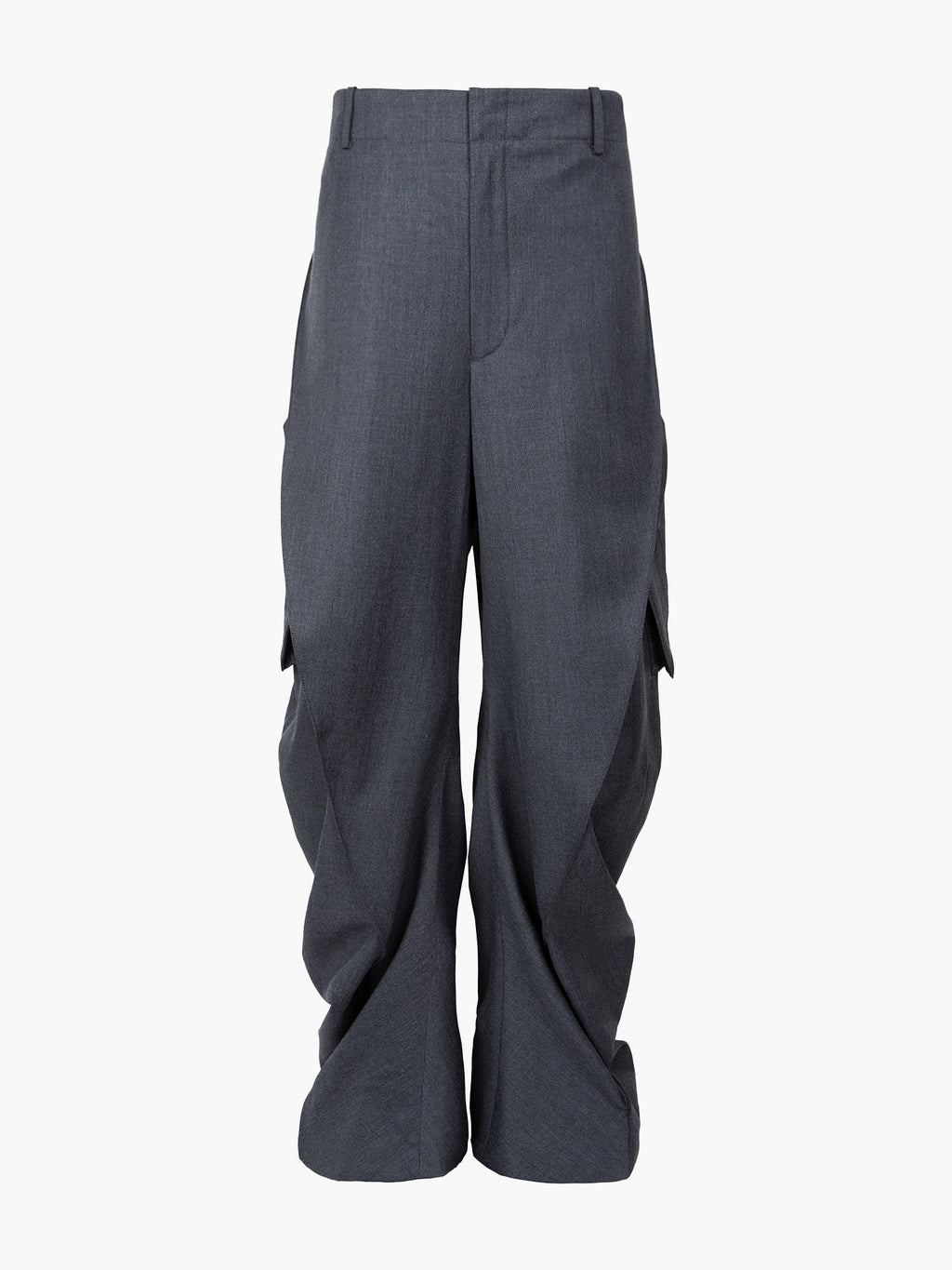 Jiyong Kim - Curved Multi Pocket Trousers (Grey) product image 9 | TRAB K-Fashion Australia