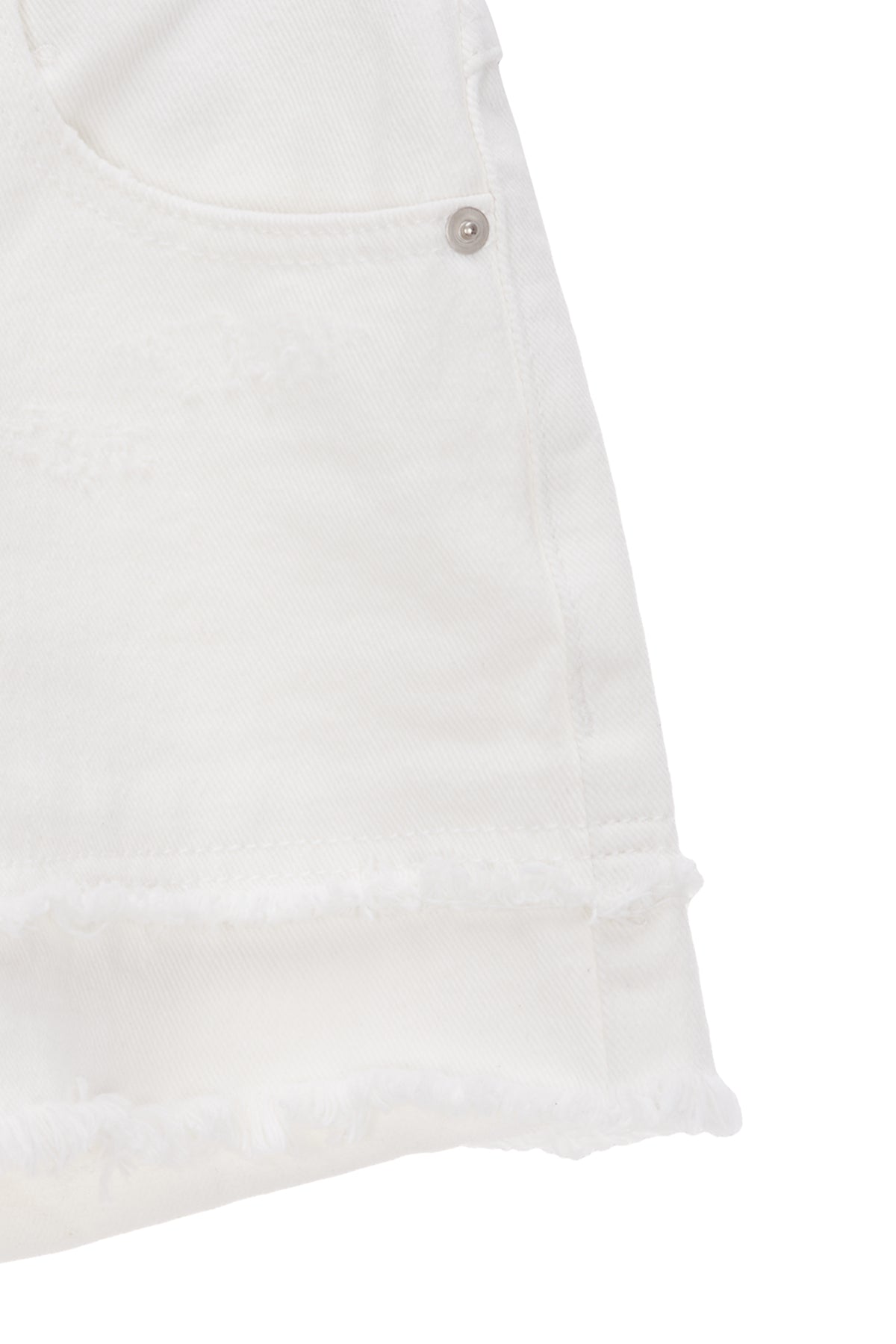 Matin Kim - Double Cutted Denim Shorts (White) product image 4 | TRAB K-Fashion Australia