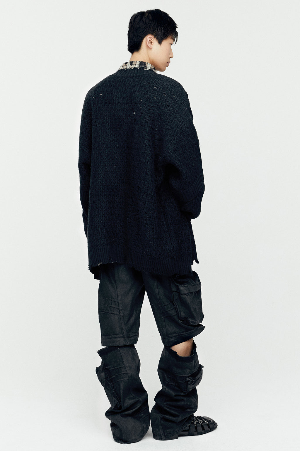 Andersson Bell - Roghen Wool Long Cardigan (Black) product image 2 | TRAB K-Fashion Australia