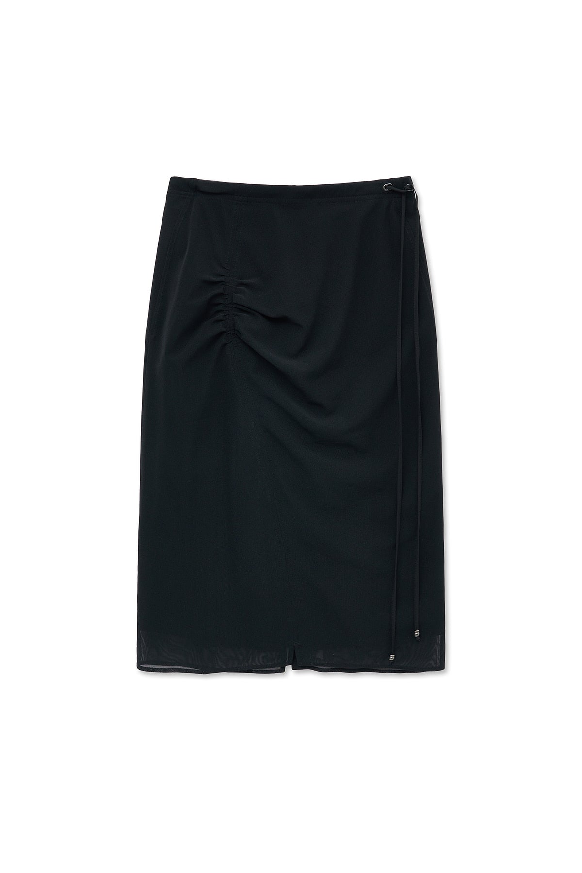 Matin Kim - Layered String Midi Skirt (Black) product image 1 | TRAB K-Fashion Australia