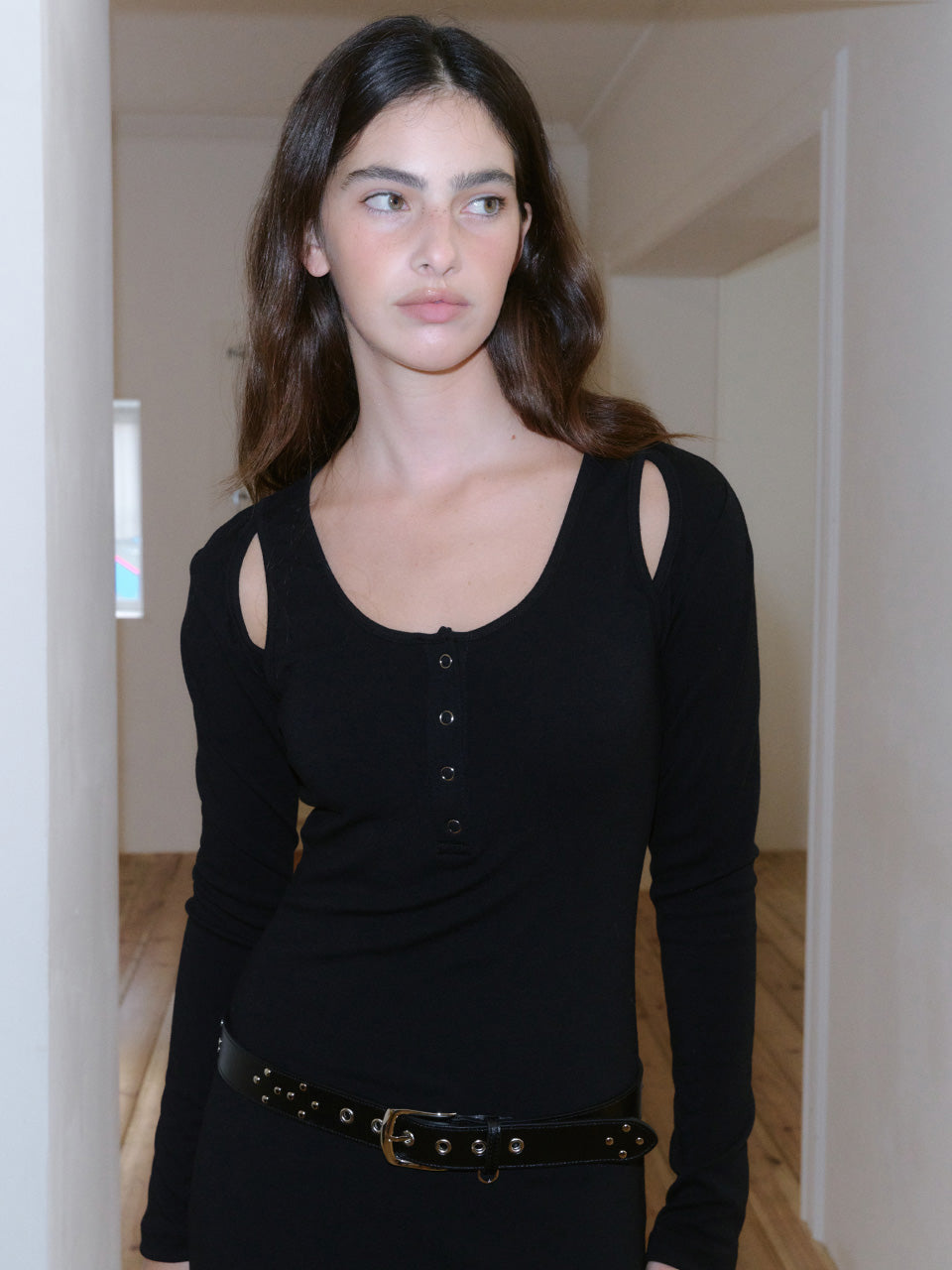 Kijun - Raglan Cut Jersey Dress (Black) product image 5 | TRAB K-Fashion Australia