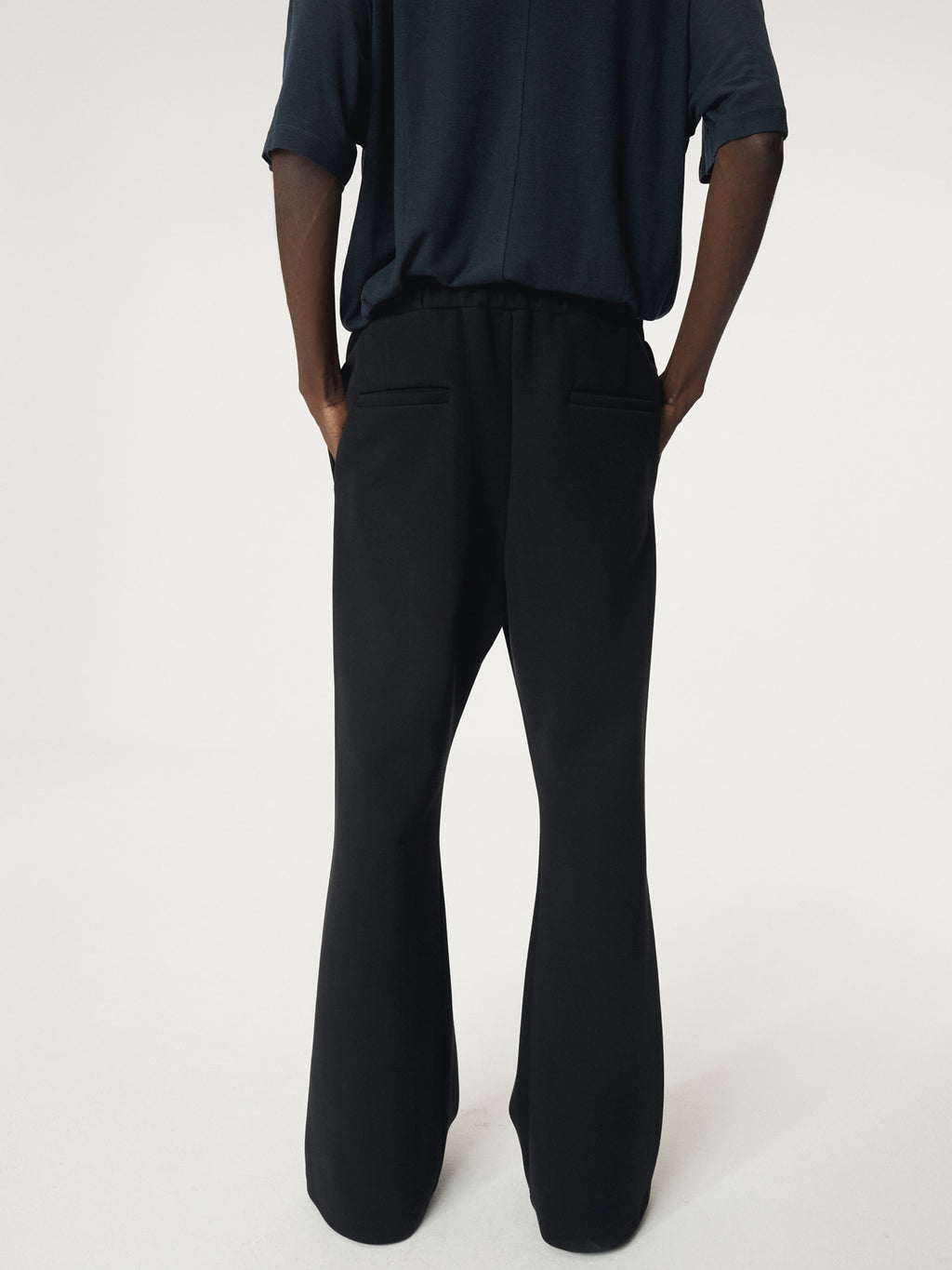 Recto - Flare Fit Jersey Pants (Black) product image 7 | TRAB K-Fashion Australia