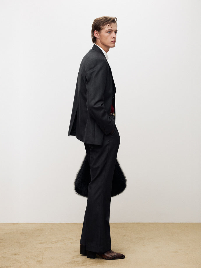 Tonywack - Virgin Wool Stripe Tailored Blazer (Grey/Black) product image 8 | TRAB K-Fashion Australia