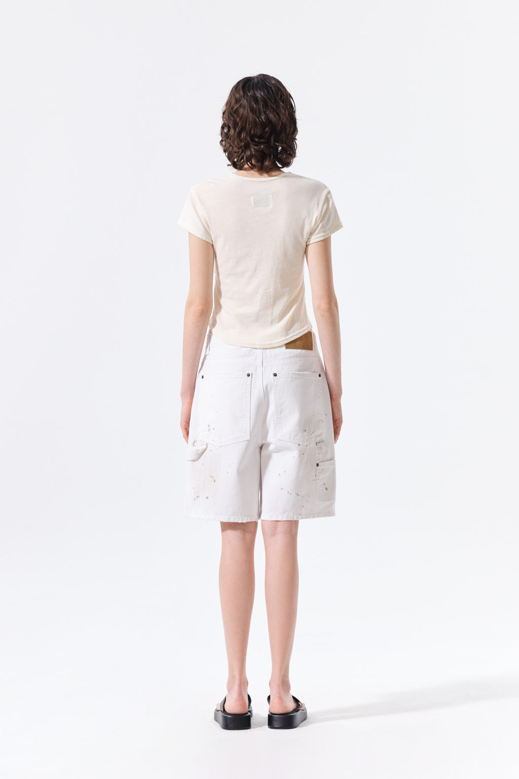 Matin Kim - Side Shirring Button Top (Cream) product image 8 | TRAB K-Fashion Australia