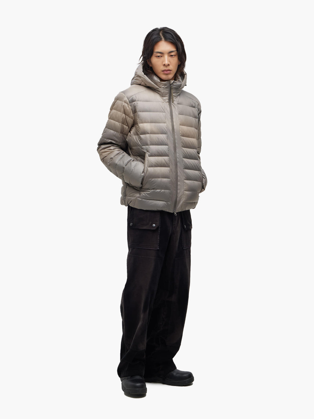 Jiyong Kim - Lightweight Down Jacket (Brown) product image 1 | TRAB K-Fashion Australia