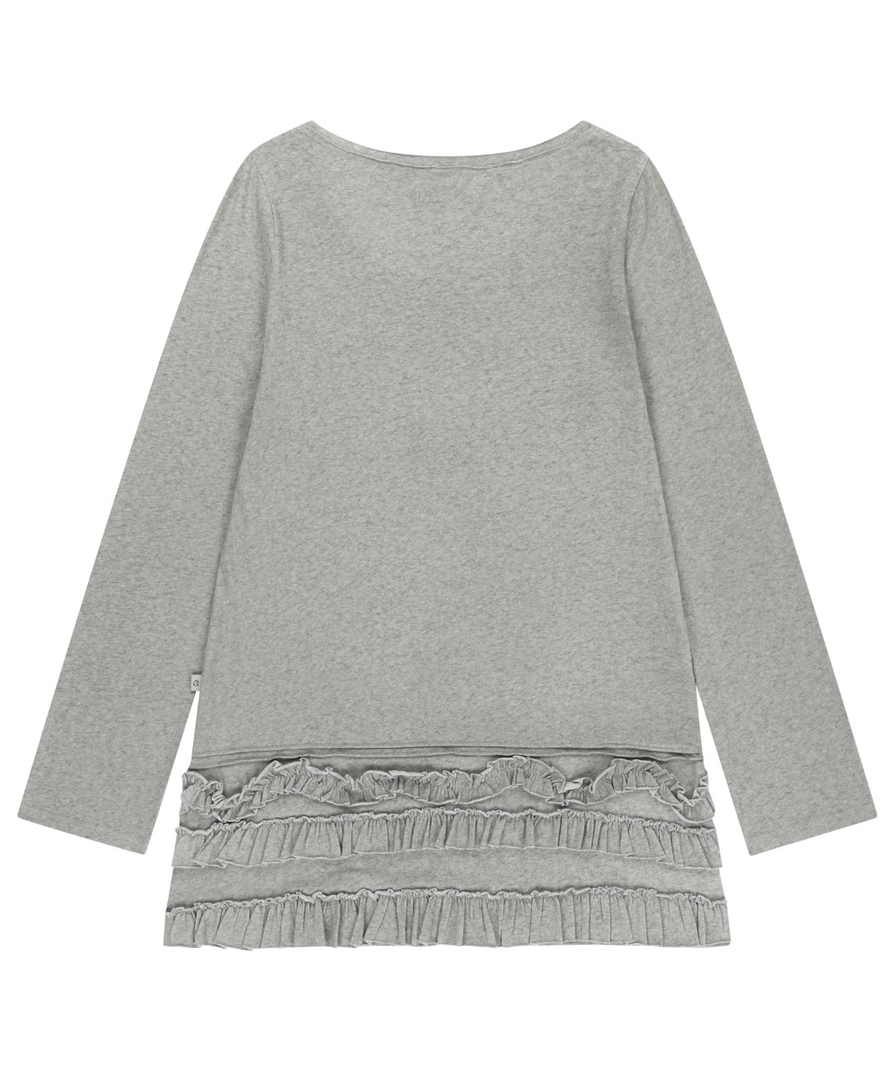 Coyseio - Bottom Multiple Frill Dress (Light Grey) product image 20 | TRAB K-Fashion Australia