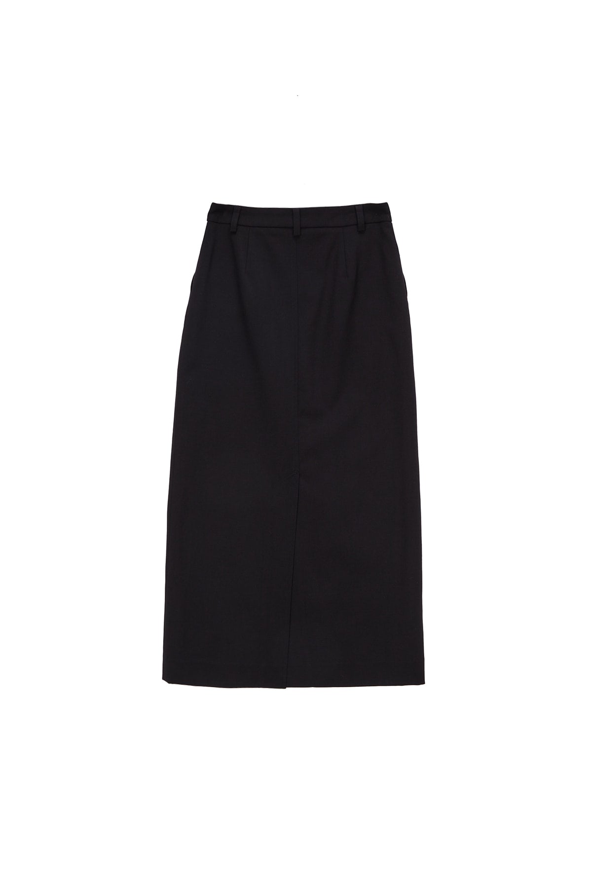 Matin Kim - Diagonal Detail Long Skirt (Black) product image 2 | TRAB K-Fashion Australia