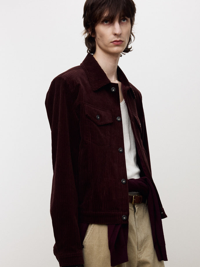 Tonywack - Italian Corduroy Trucker Jacket (Burgundy) product image 5 | TRAB K-Fashion Australia