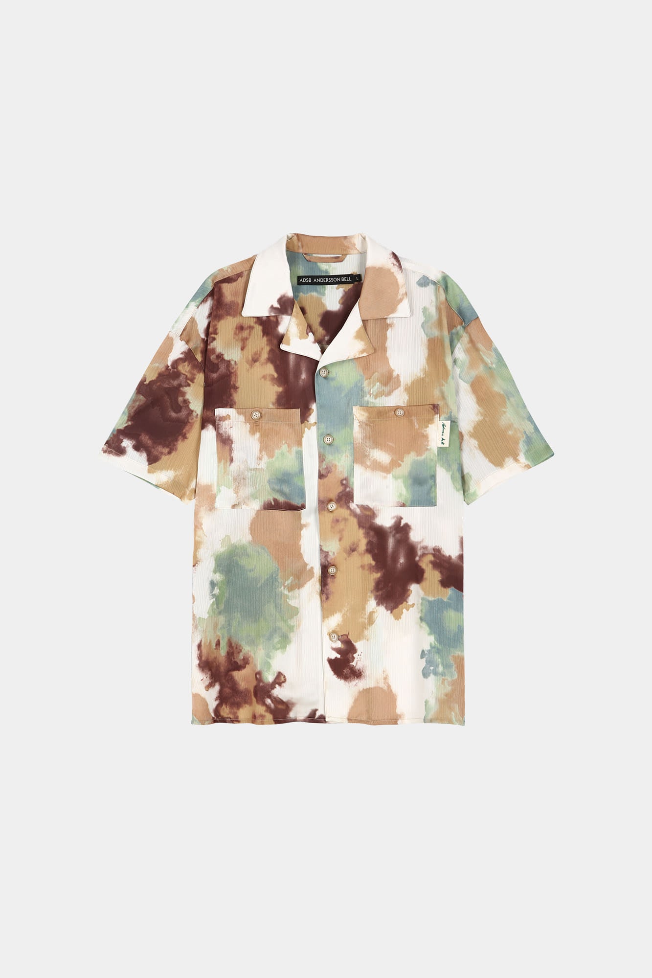 Andersson Bell - Nana Open Collar Shirt (Beige/Brown) product image 7 | TRAB K-Fashion Australia