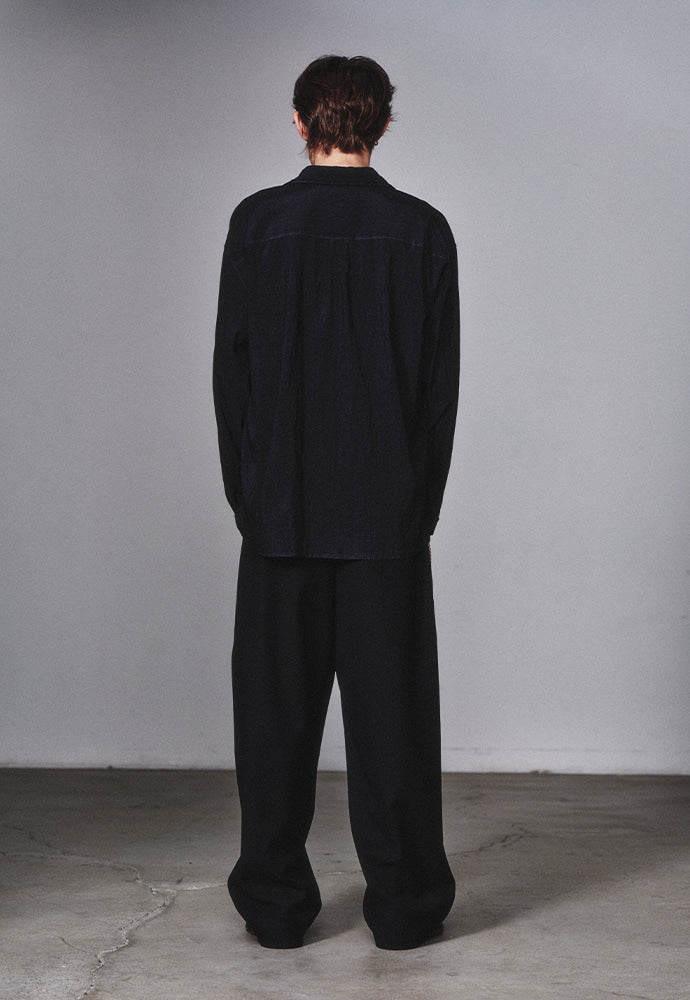 Art if acts - French Two Pocket Rayon Shirt (Faded Black) product image 4 | TRAB K-Fashion Australia