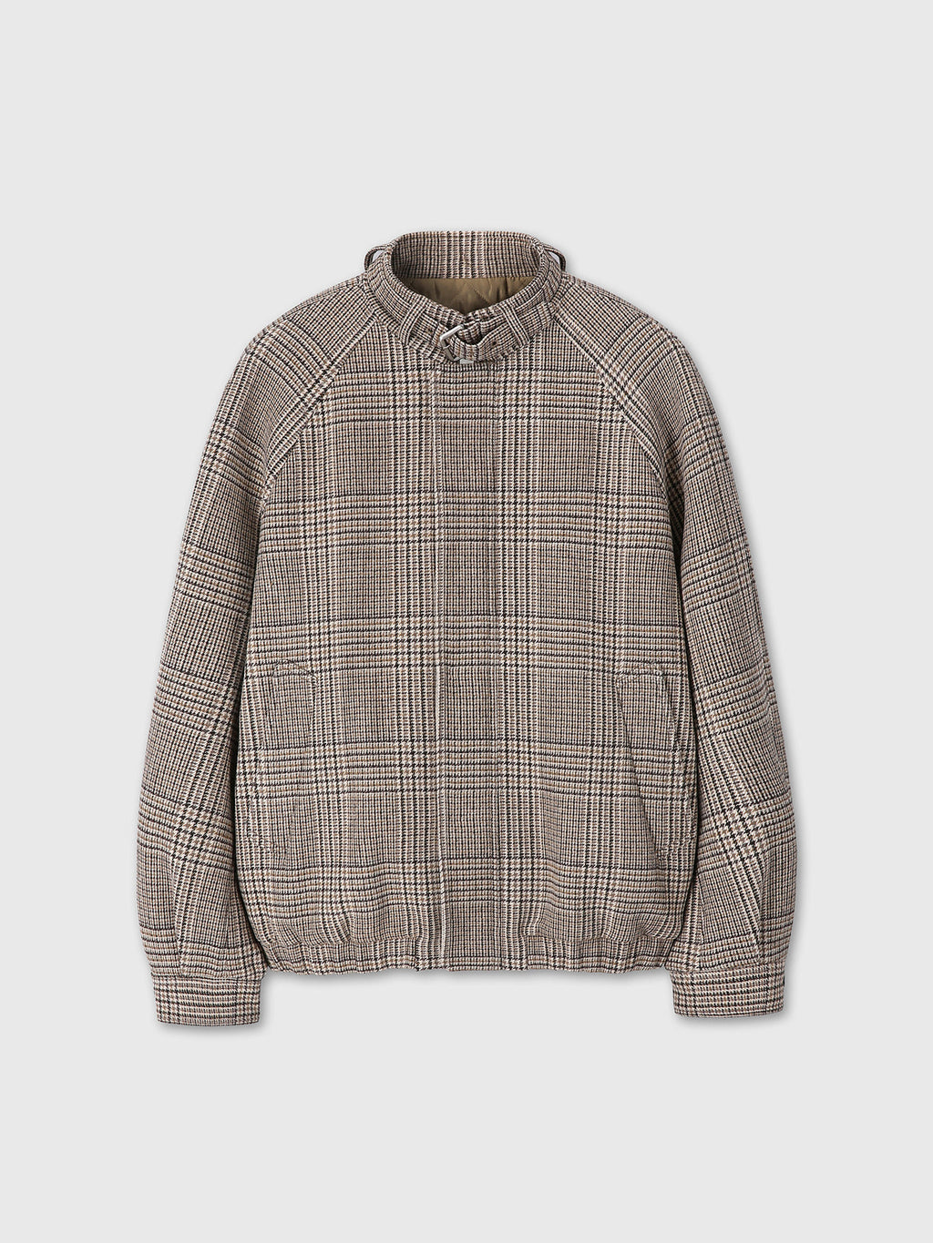 Tonywack - Checked Wool Flannel Belted Stand Collar Bomber (Glen Check) product image 8 | TRAB K-Fashion Australia