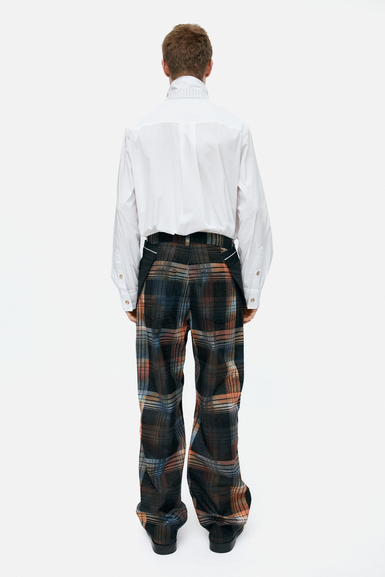 Andersson Bell - Burn-Out Check Cut-Out Wrap Pants (Multi) product image 7 | TRAB K-Fashion Australia