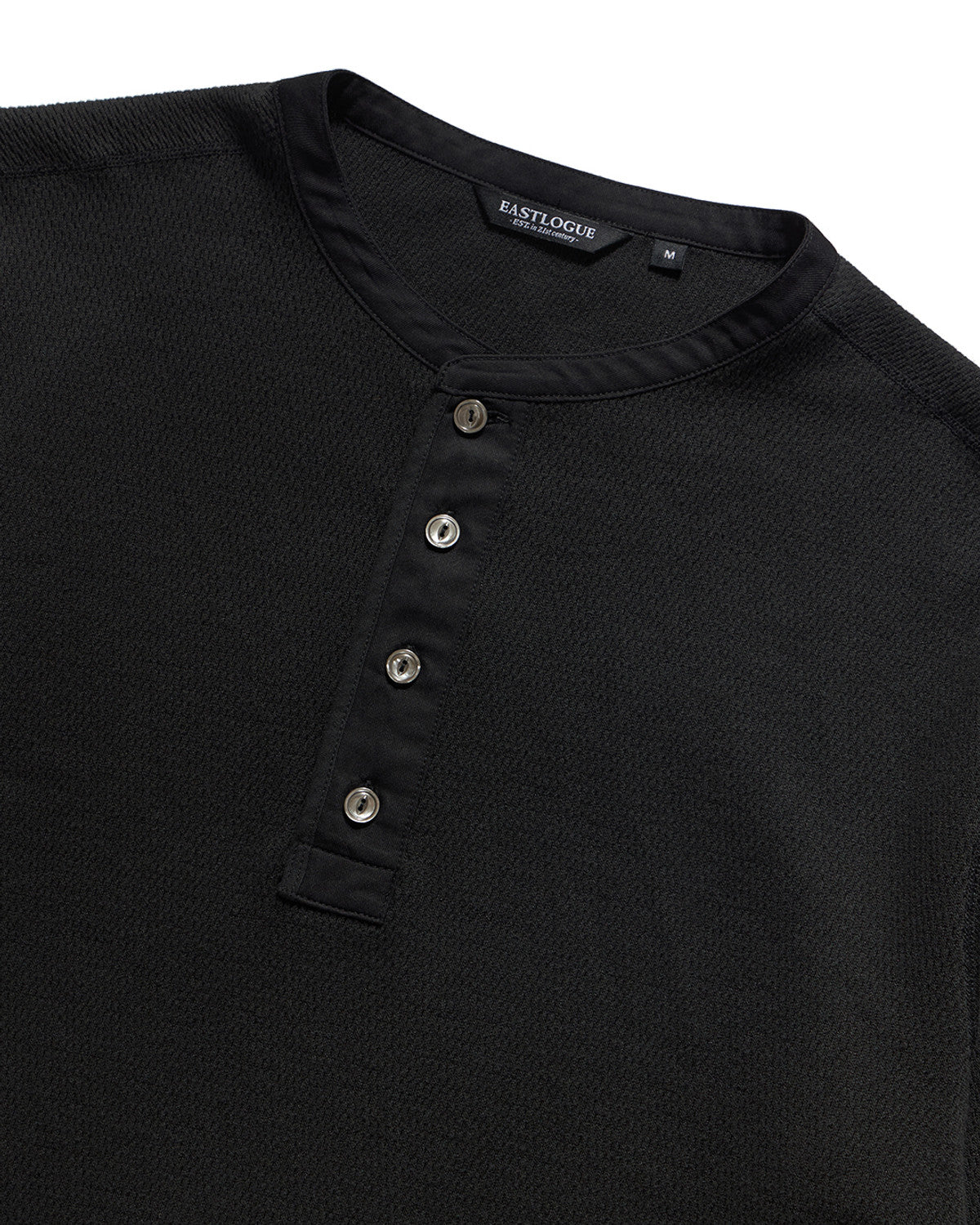 Eastlogue - Anchor Line Henley Neck L.s T-shirts (Black) product image 8 | TRAB K-Fashion Australia