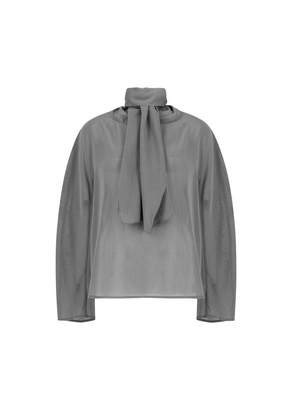 Amomento - Sheer cotton scarf top (Grey) product image 7 | TRAB K-Fashion Australia