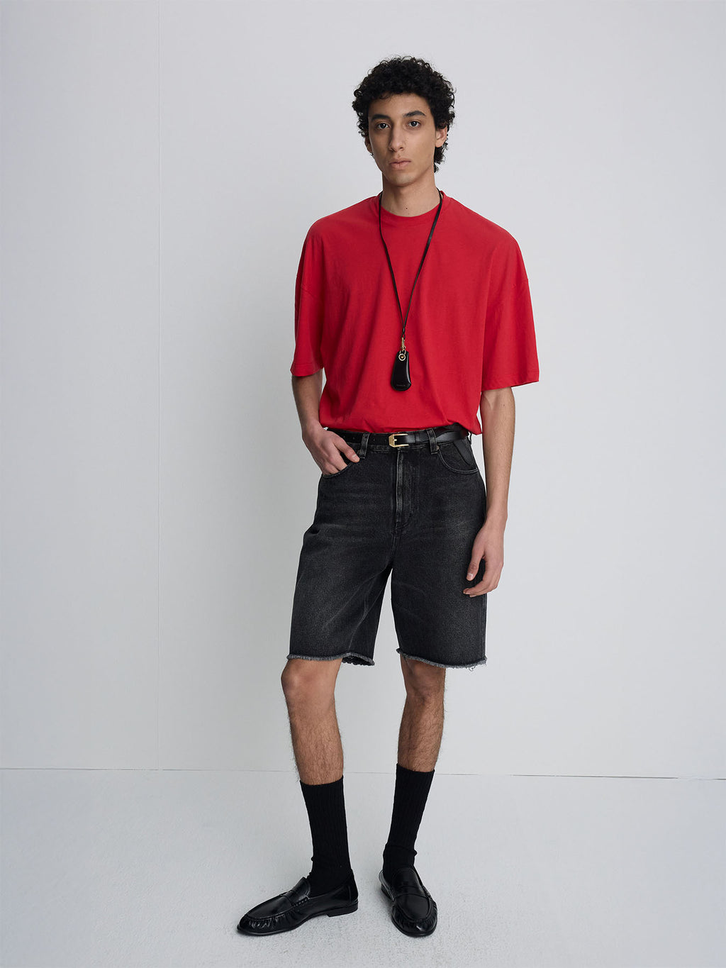 Tonywack - Raw Hem Denim Shorts (Vintage Black) product image 2 | TRAB K-Fashion Australia
