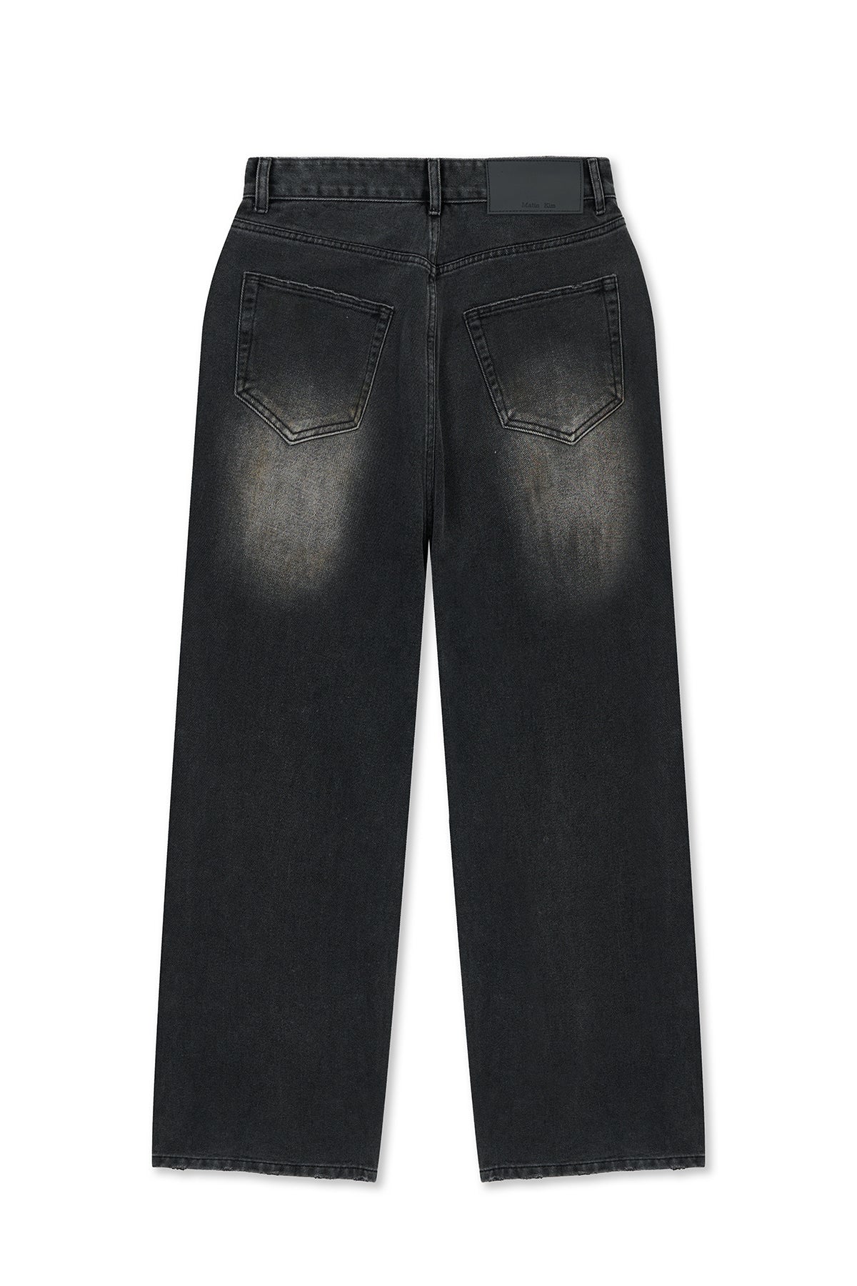 Matin Kim - Vintage Dirty Washed Denim Pants (Black) product image 2 | TRAB K-Fashion Australia