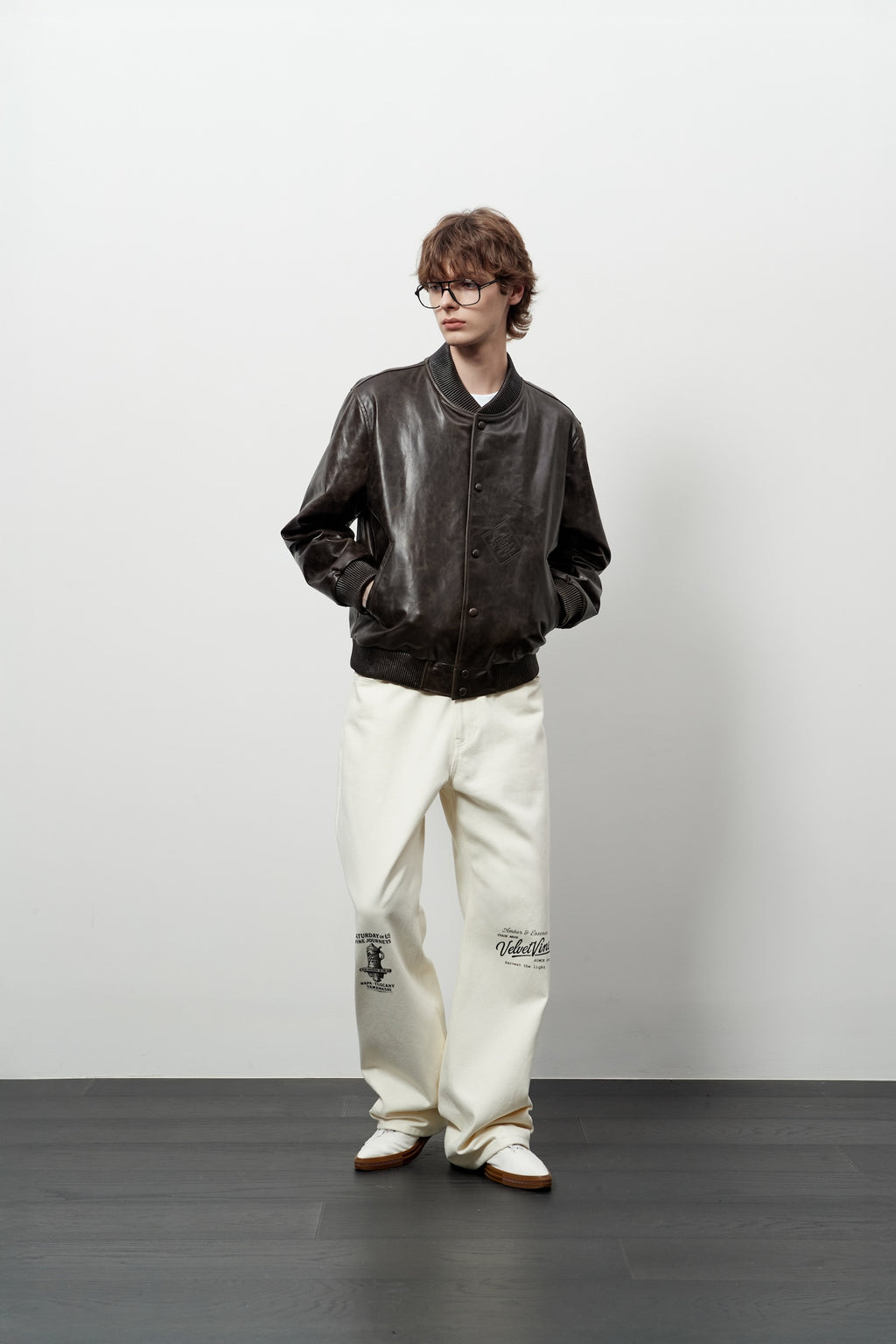 Stu - Stamped Lamb Skin Leather Jacket (Brown) product image 6 | TRAB K-Fashion Australia