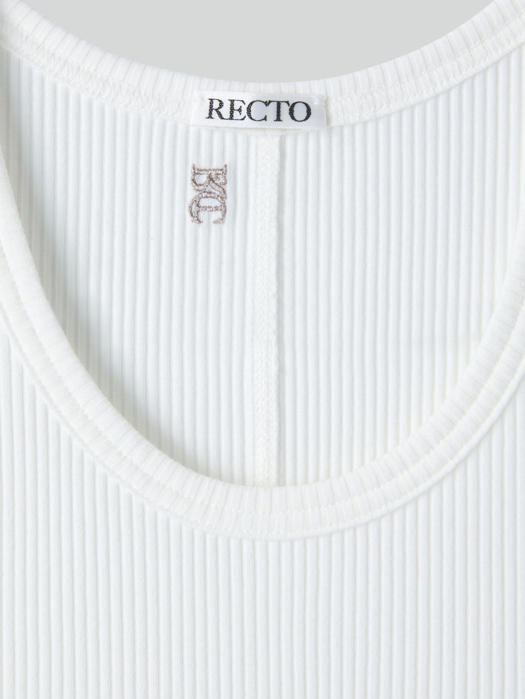 Recto - Ribbed Tank Top (Off White) product image 3 | TRAB K-Fashion Australia