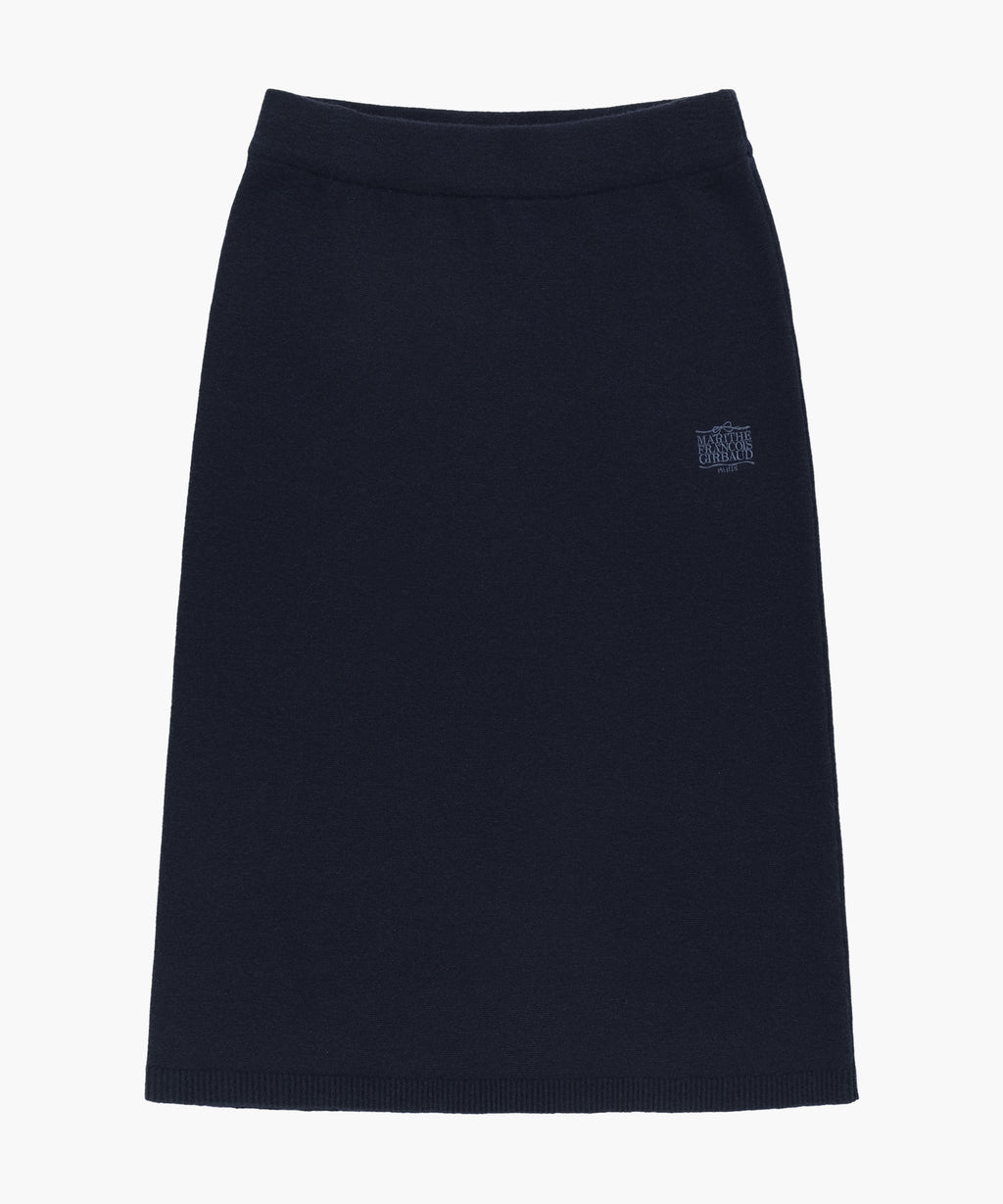 Marithe & Francois Girbaud - Ribbon Classic Logo Knit Skirt (Navy) product image 4 | TRAB K-Fashion Australia