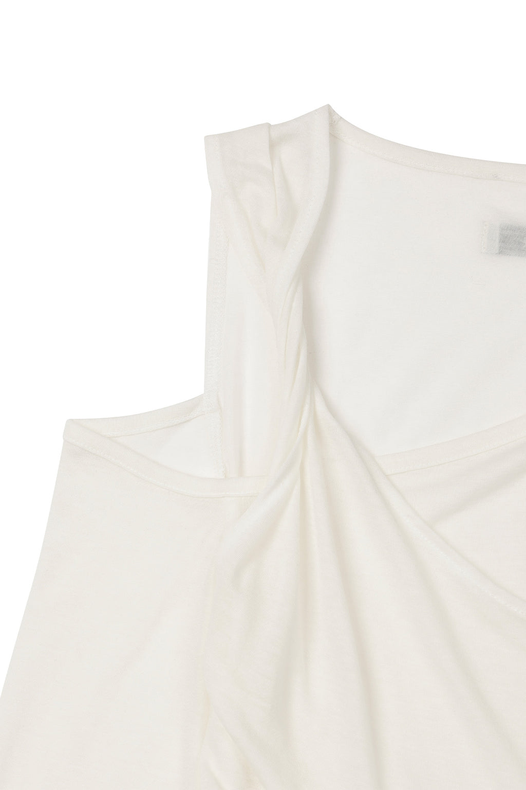Deinet - One Shoulder Draped Asymmetric Top (White) product image 13 | TRAB K-Fashion Australia
