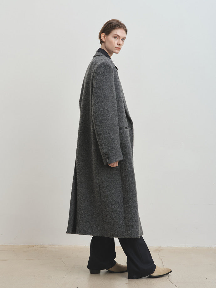 Tonywack - Textured Wool And Alpaca Double-Breasted Coat (Grey) product image 7 | TRAB K-Fashion Australia