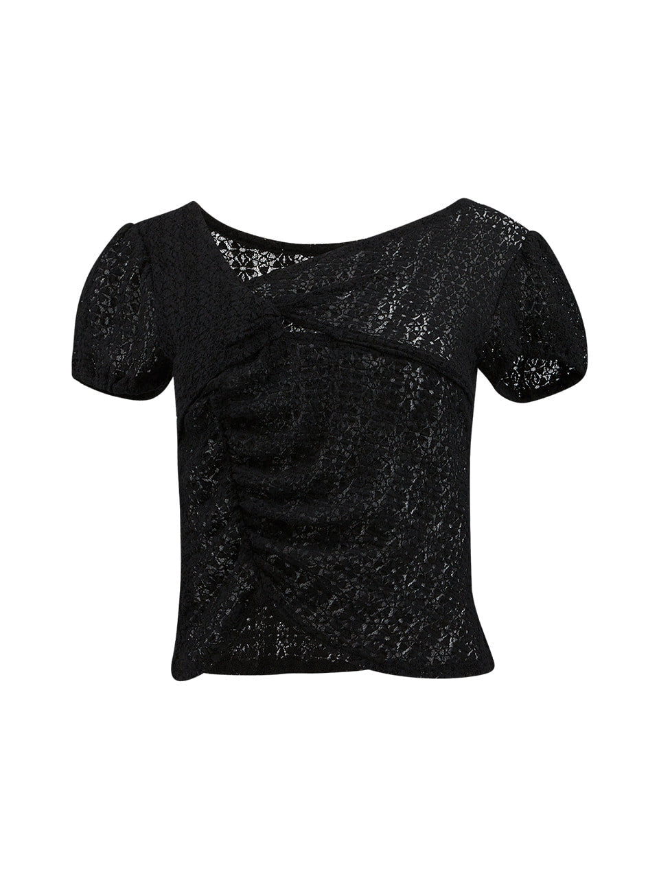 Margarin Fingers - Lace Drape Top (Black) product image 2 | TRAB K-Fashion Australia