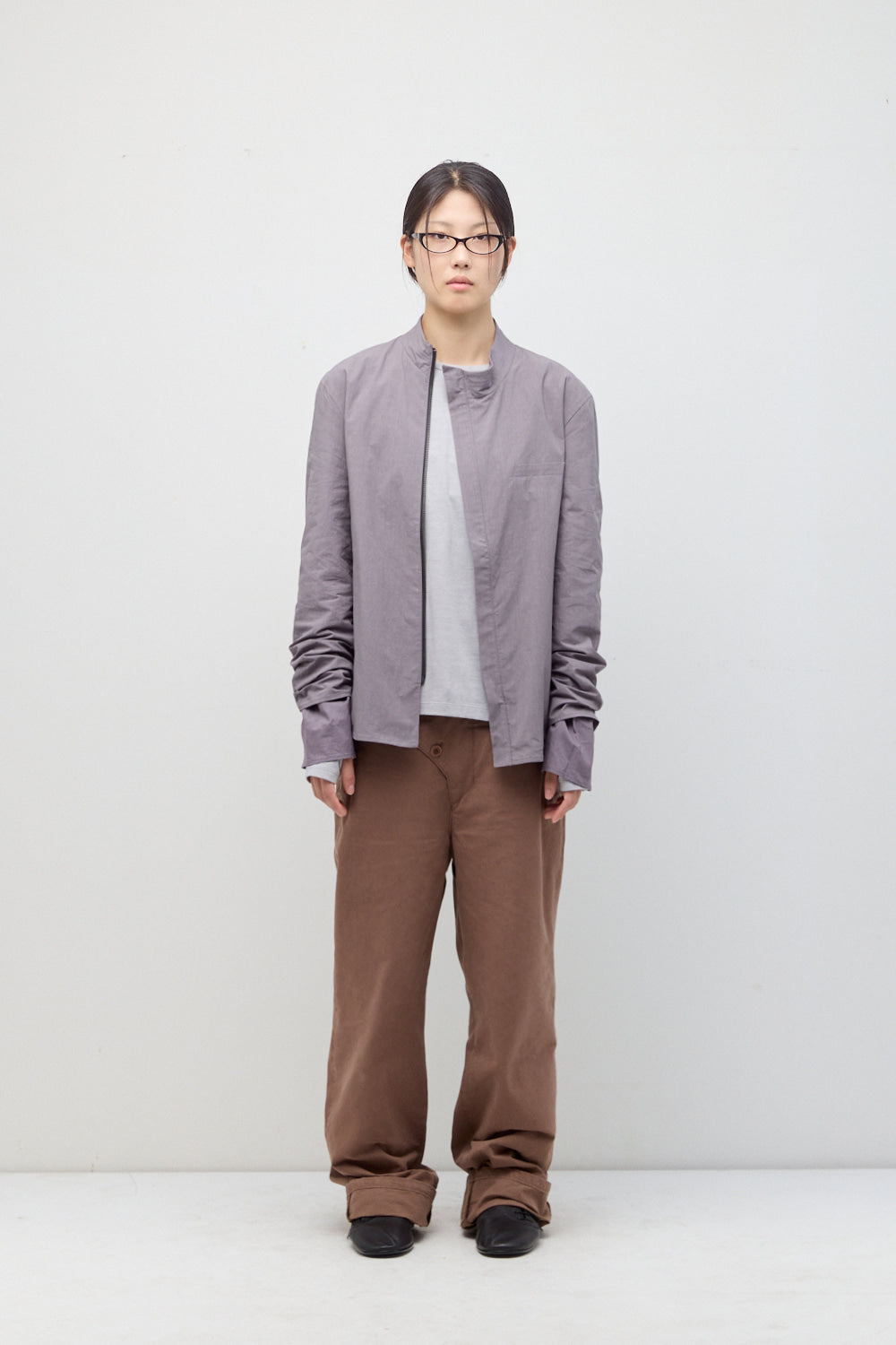 Hatchingroom - Slash Layer Shirket (Purple Grey) product image 4 | TRAB K-Fashion Australia