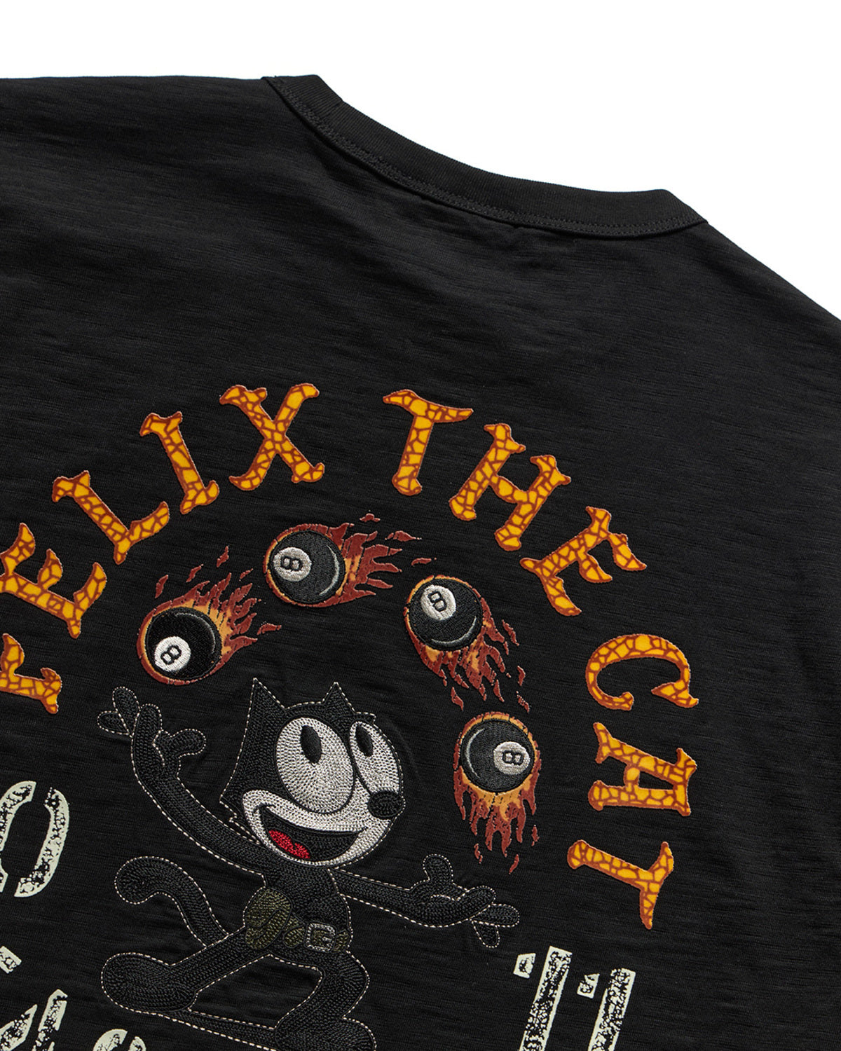 Eastlogue - Felix 8-ball Juggle Embroidered T-shirts (Black) product image 4 | TRAB K-Fashion Australia
