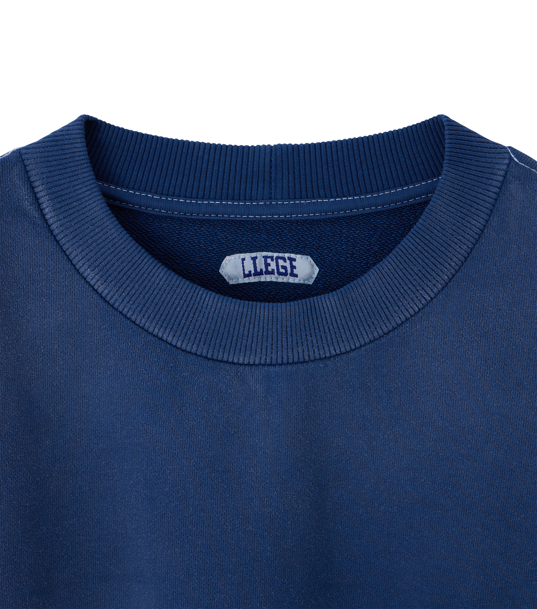 Llege - Garment Dyed Fryed Logo Sweatshirt (Washed Navy) product image 3 | TRAB K-Fashion Australia