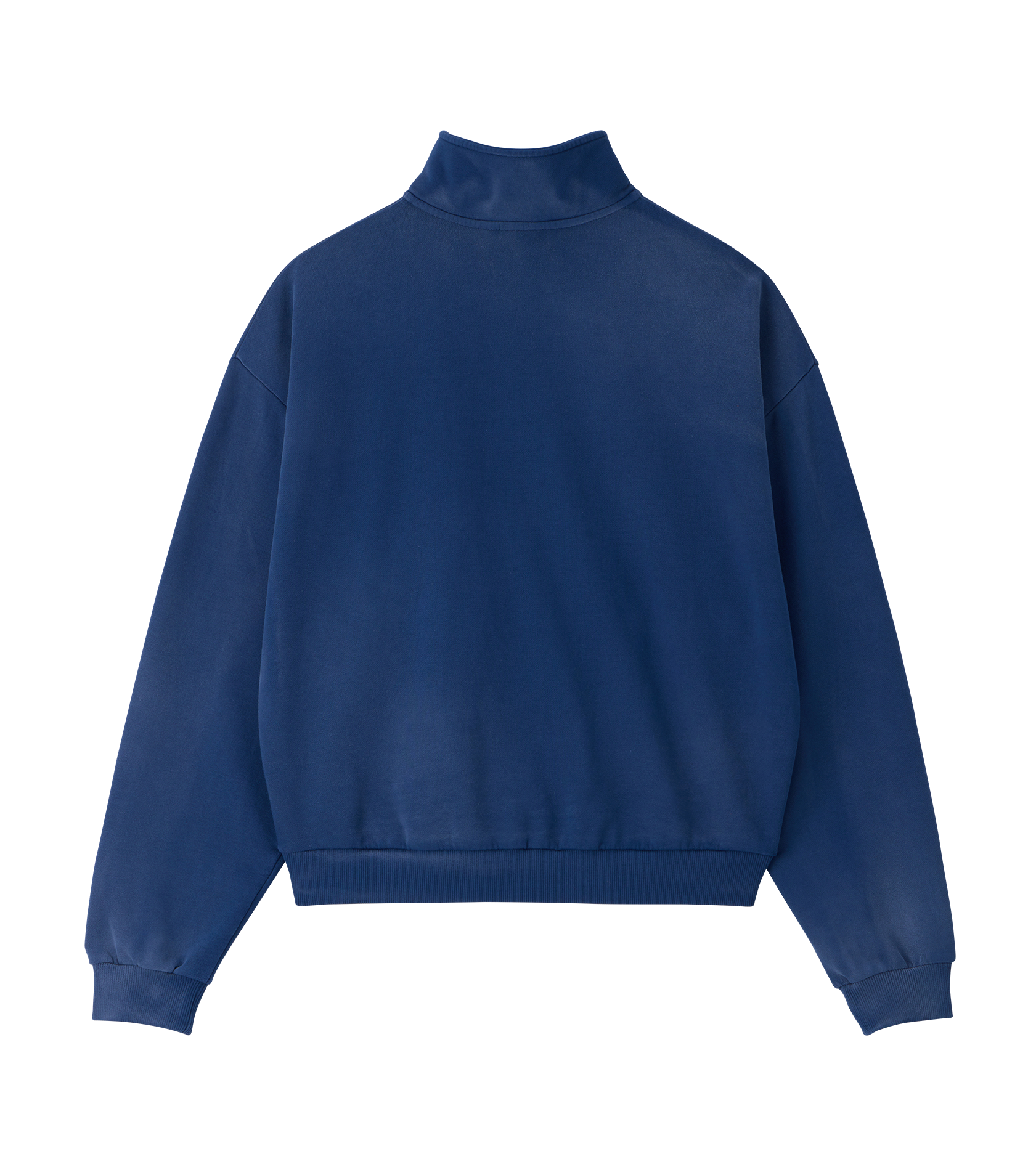 Llege - Garment Dyed Zip-Up Jumper (Washed Navy) product image 2 | TRAB K-Fashion Australia