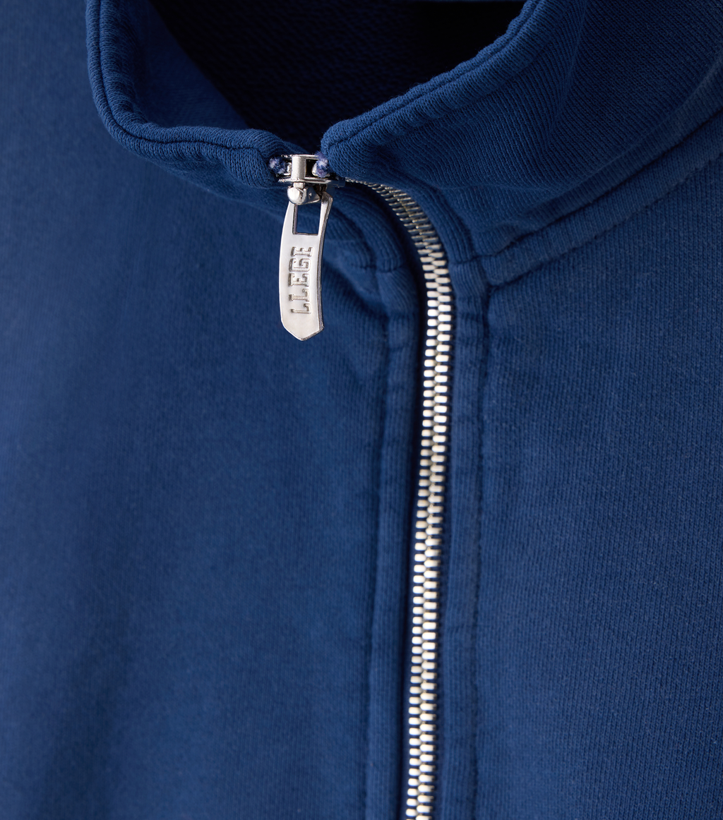 Llege - Garment Dyed Zip-Up Jumper (Washed Navy) product image 3 | TRAB K-Fashion Australia