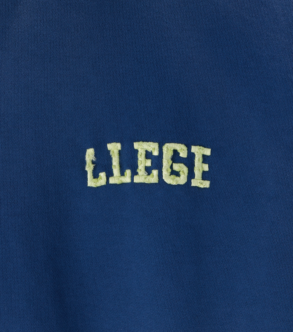 Llege - Garment Dyed Fryed Logo Hoodie (Washed Navy) product image 3 | TRAB K-Fashion Australia