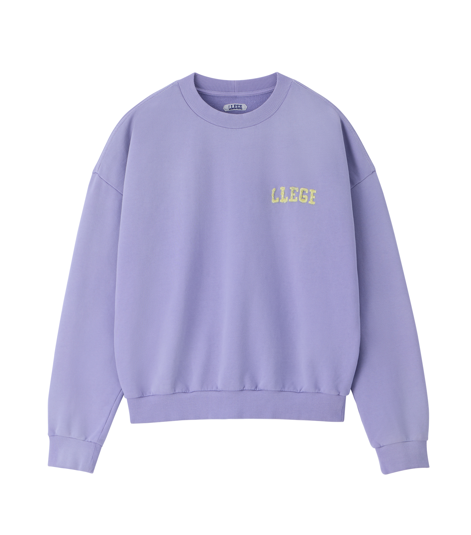 Llege - Garment Dyed Fryed Logo Sweatshirt (Lavender) product image 1 | TRAB K-Fashion Australia