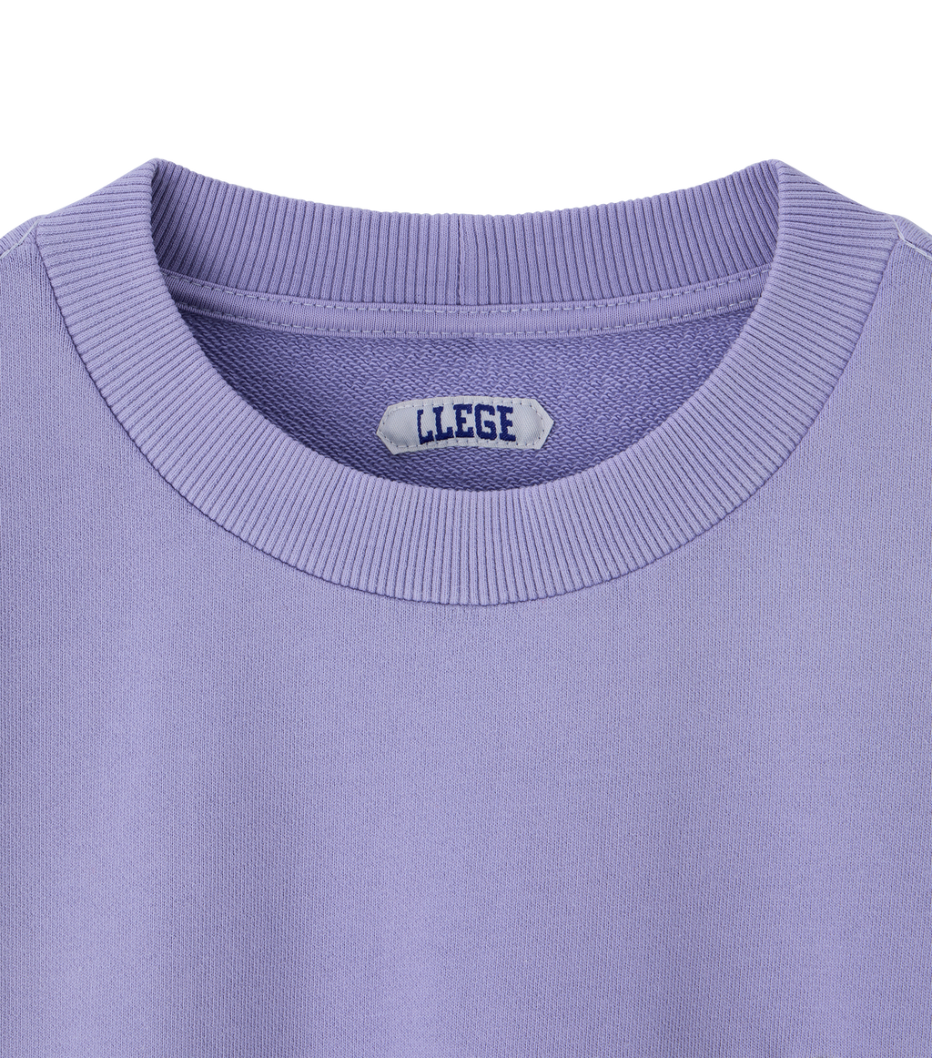 Llege - Garment Dyed Fryed Logo Sweatshirt (Lavender) product image 3 | TRAB K-Fashion Australia