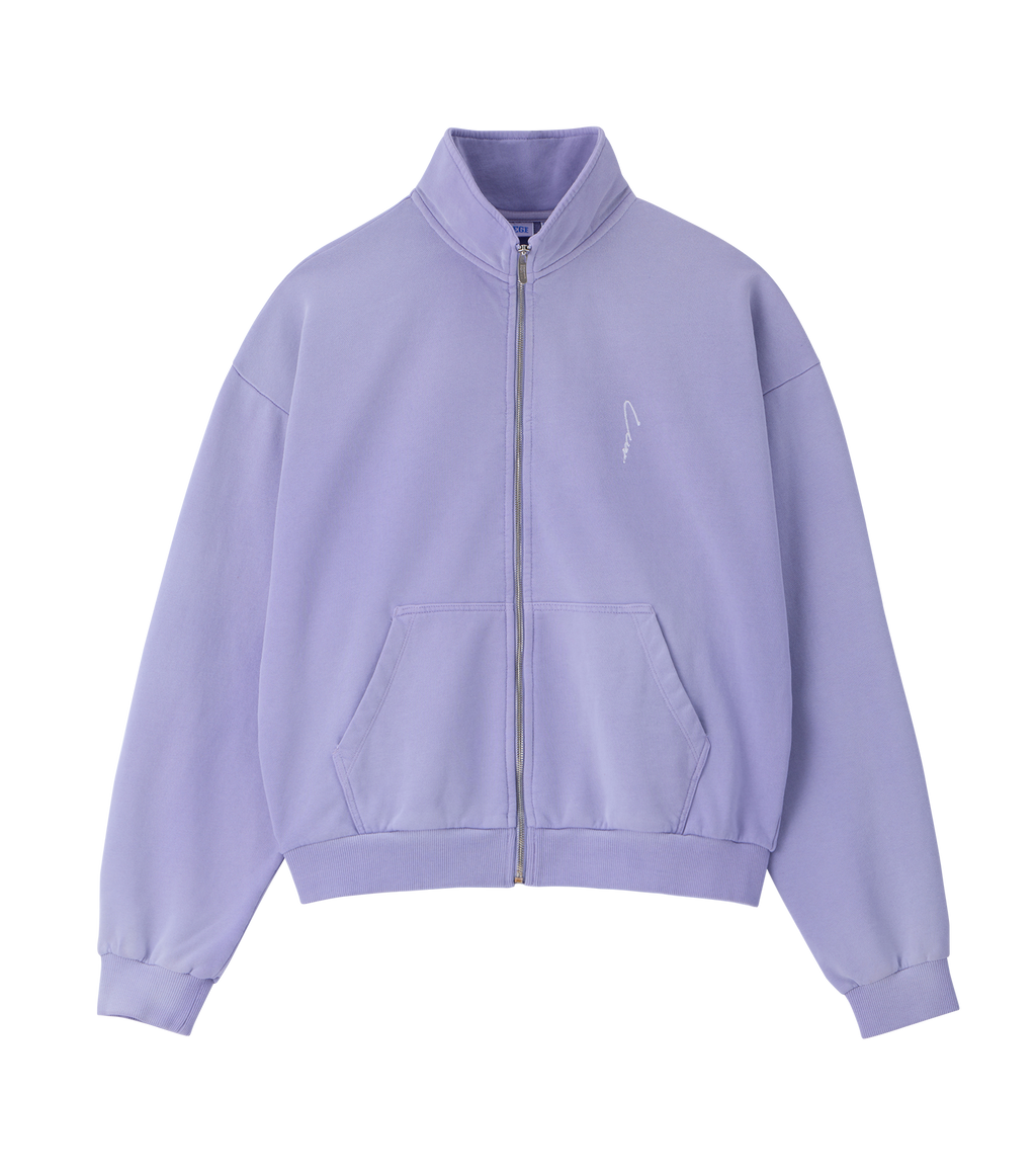 Llege - Garment Dyed Zip-Up Jumper (Lavender) product image 1 | TRAB K-Fashion Australia