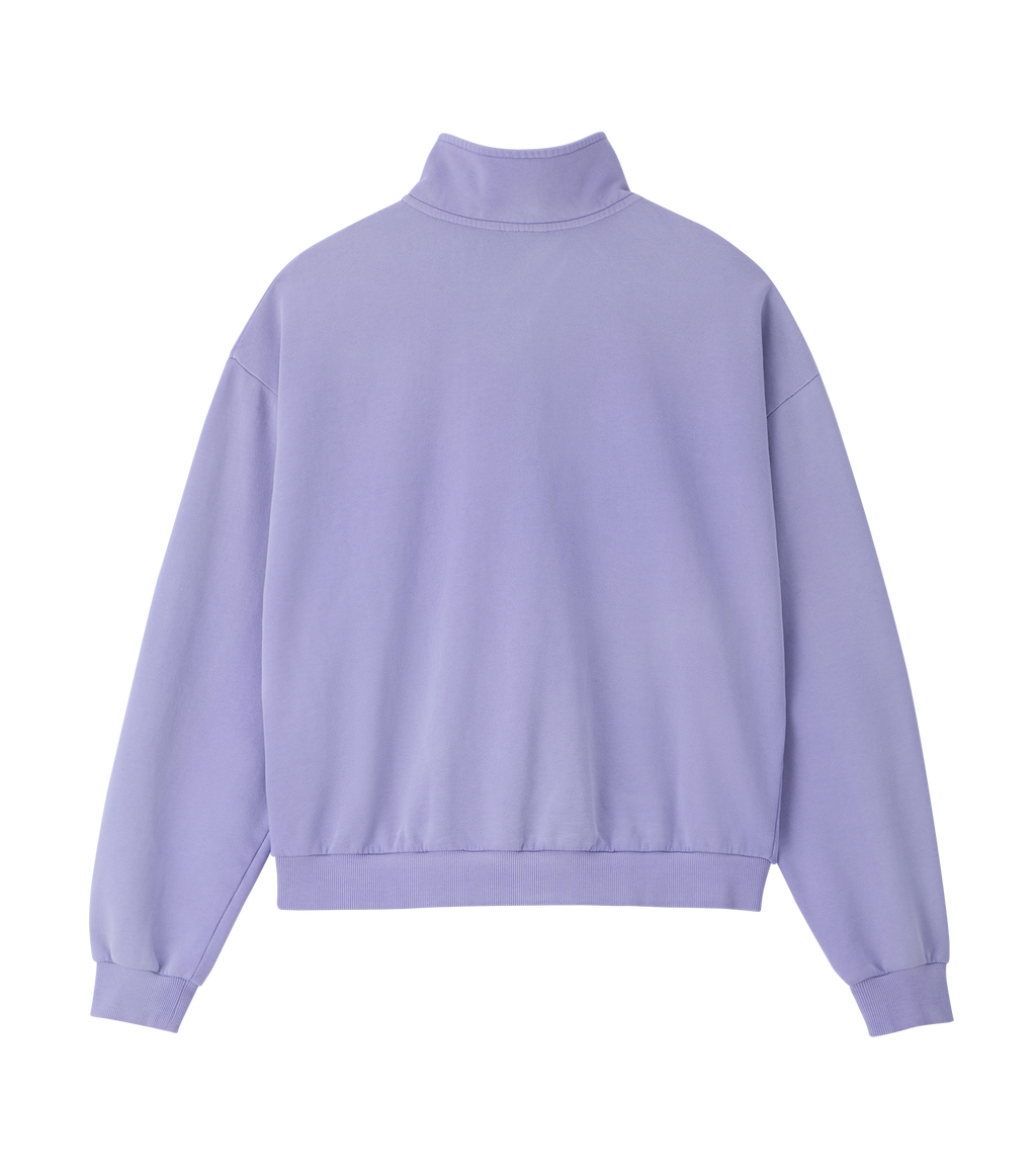 Llege - Garment Dyed Zip-Up Jumper (Lavender) product image 2 | TRAB K-Fashion Australia
