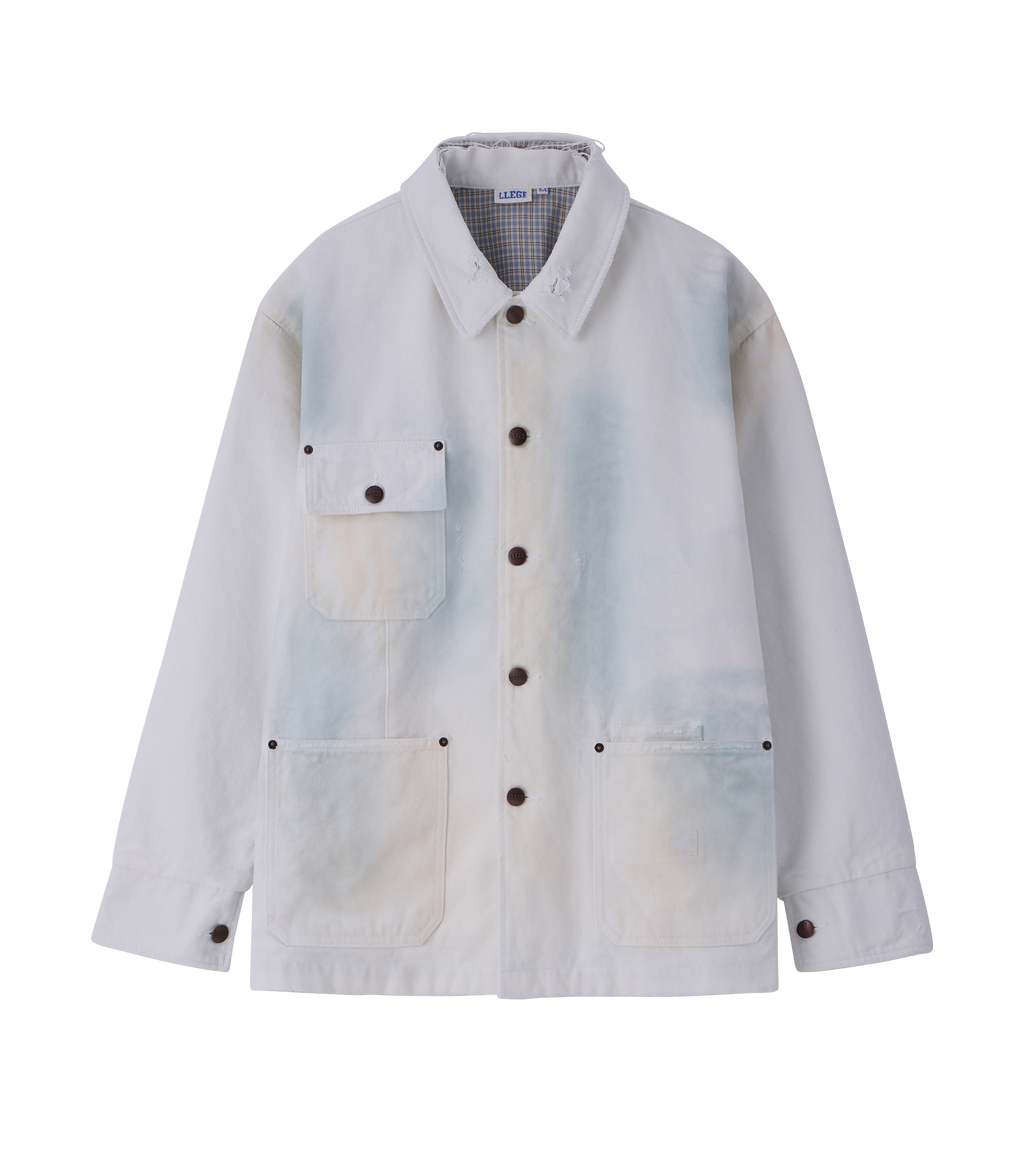 Llege - Damaged Work Jacket (Cement White) product image 1 | TRAB K-Fashion Australia