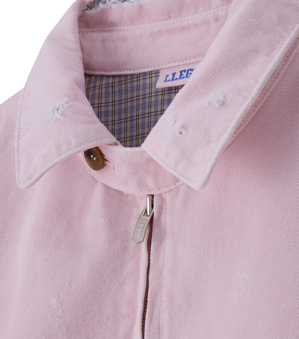 Llege - Destroyed Denim Harrington (Baby Pink) product image 3 | TRAB K-Fashion Australia