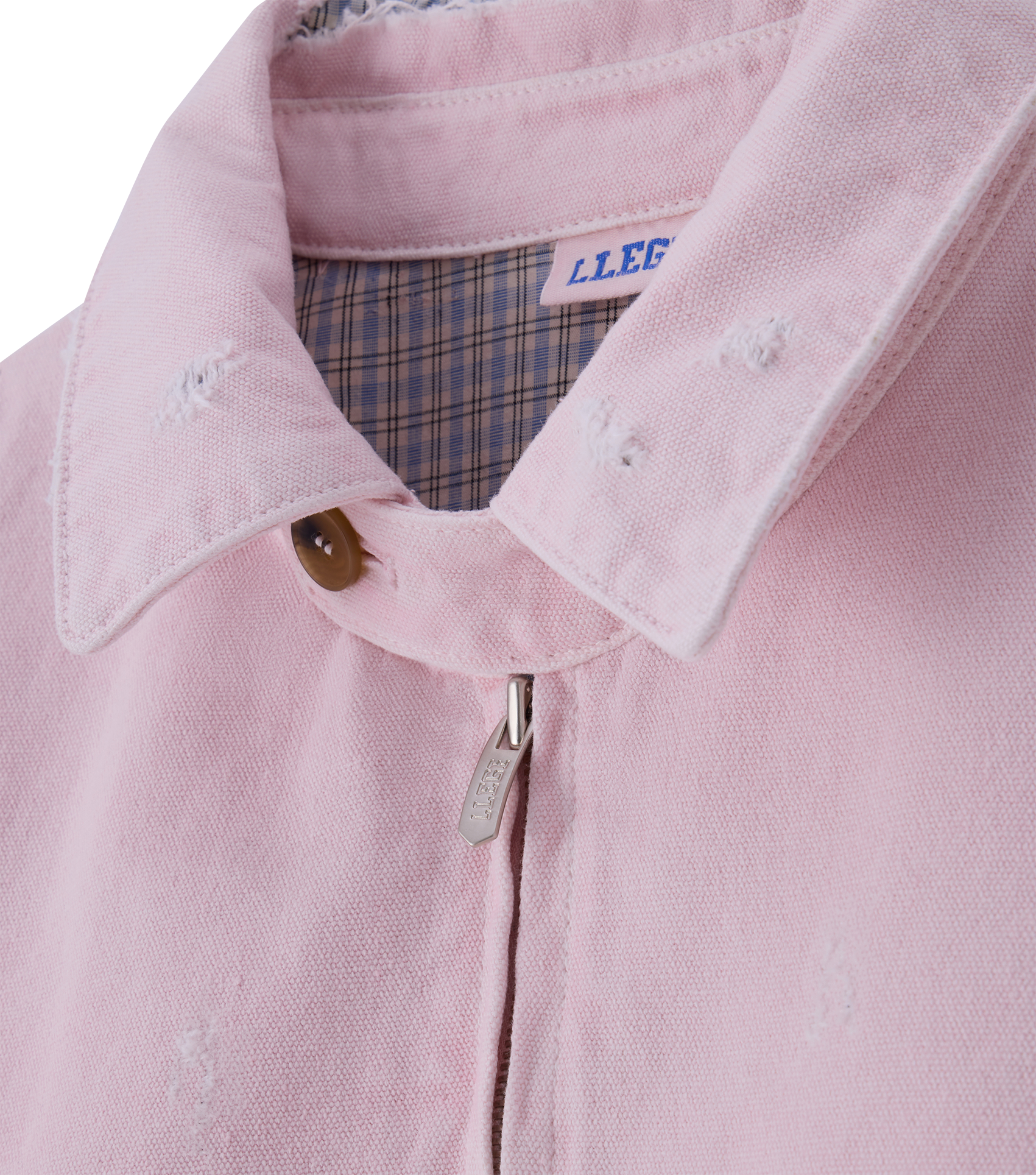 Llege - Destroyed Denim Harrington (Baby Pink) product image 3 | TRAB K-Fashion Australia