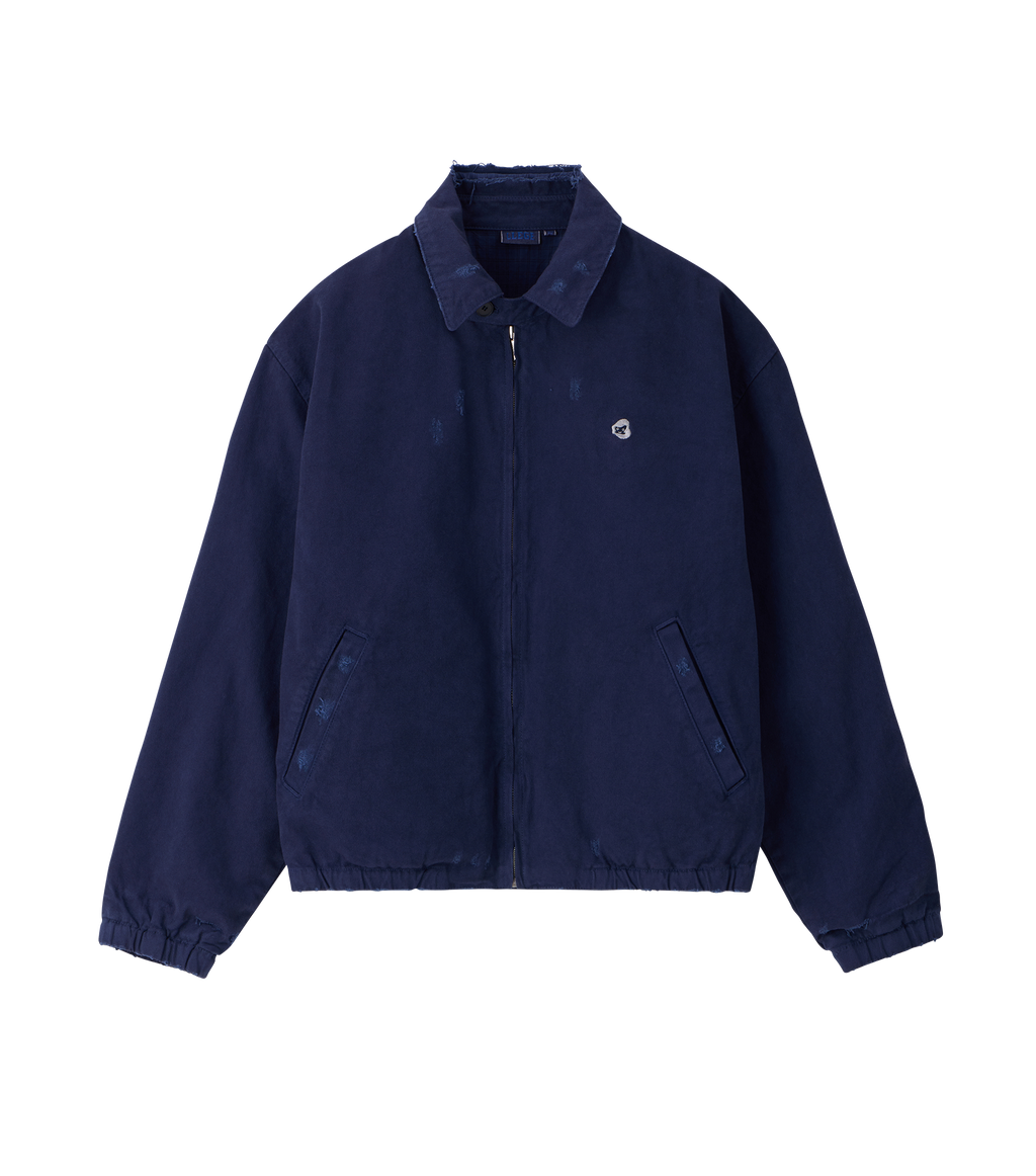 Llege - Destroyed Denim Harrington (Navy) product image 1 | TRAB K-Fashion Australia
