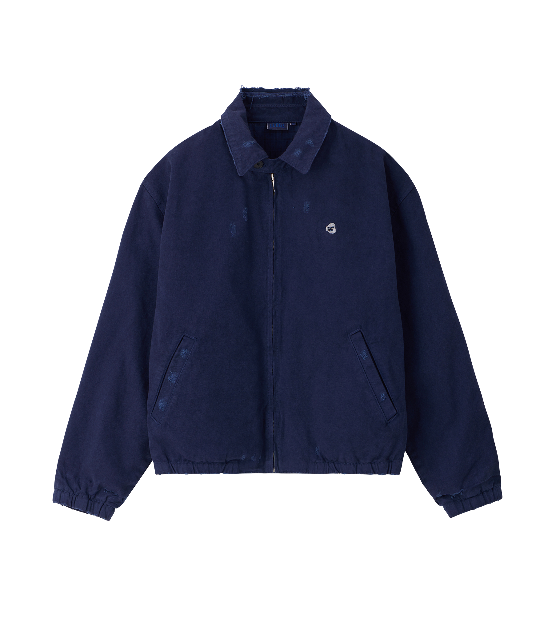Llege - Destroyed Denim Harrington (Navy) product image 1 | TRAB K-Fashion Australia