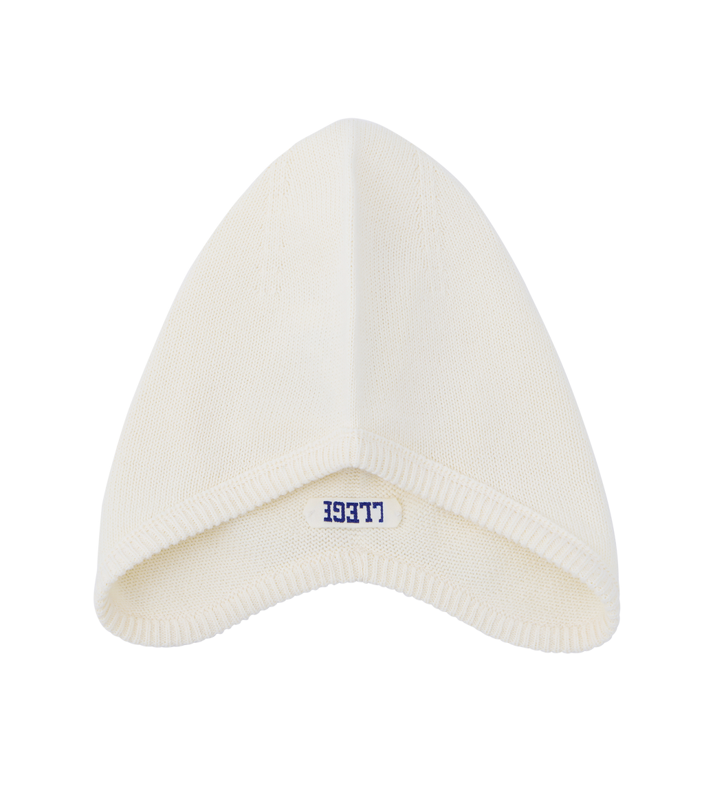 Llege - Arch Logo Cotton Earmuff Beanie (Cream) product image 2 | TRAB K-Fashion Australia