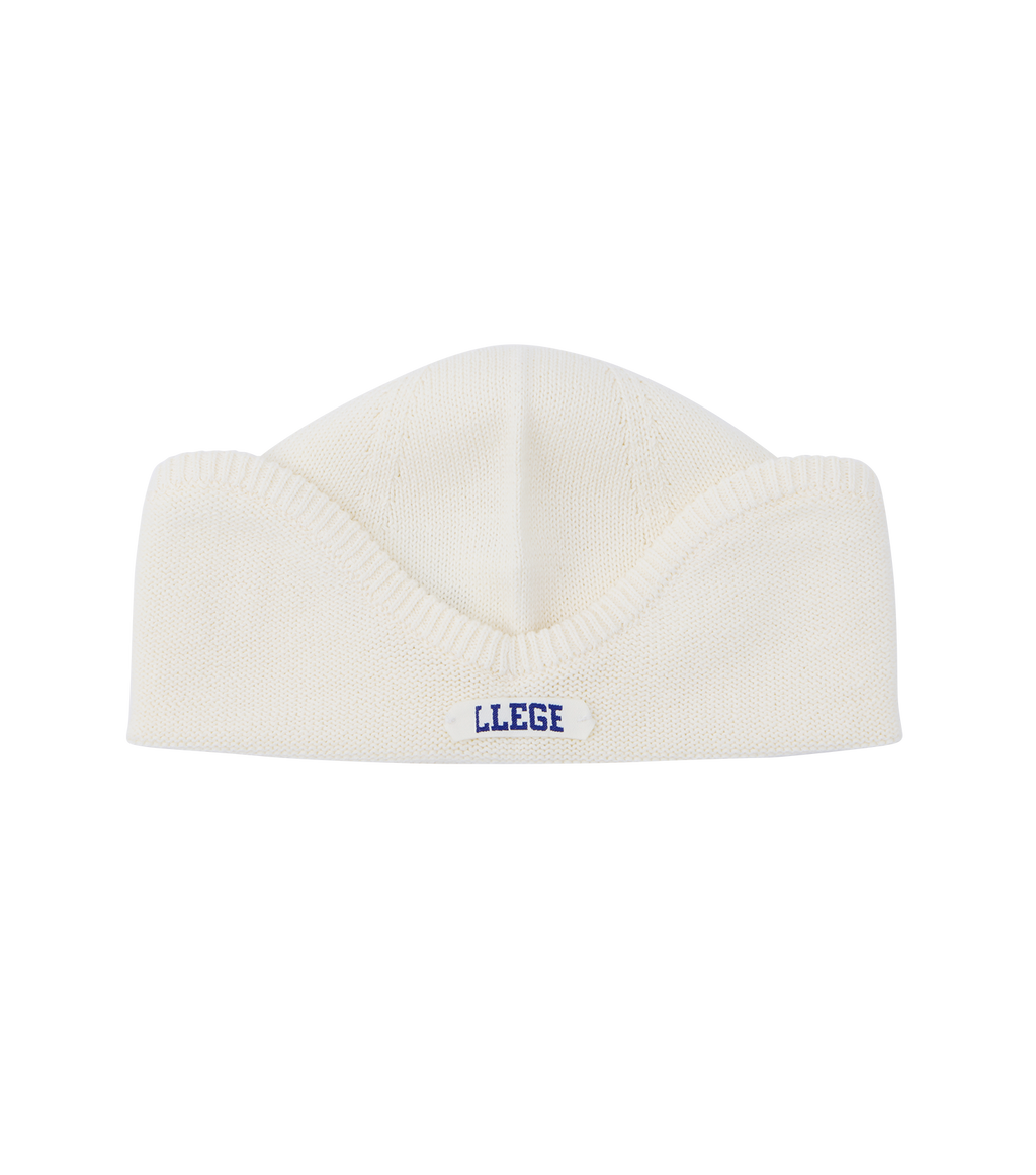 Llege - Arch Logo Cotton Earmuff Beanie (Cream) product image 3 | TRAB K-Fashion Australia